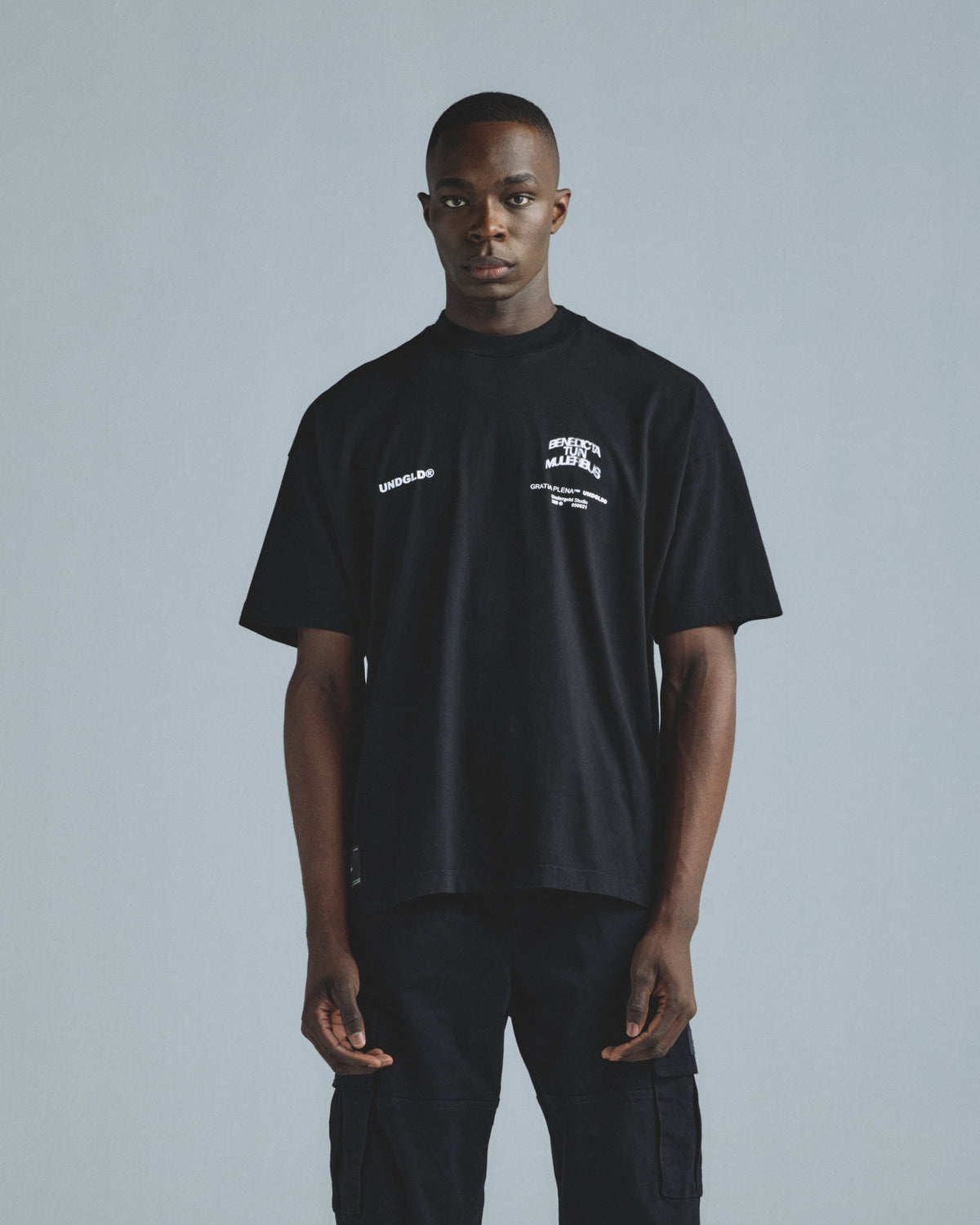 Gratia Plena Benedicta Tshirt Black