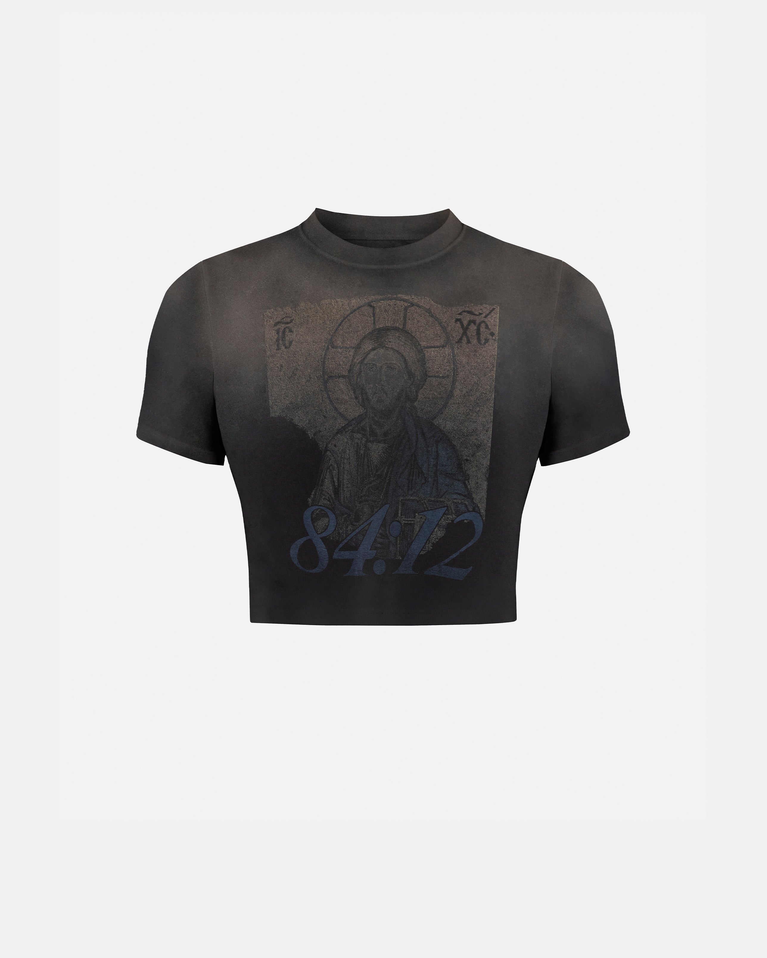 Gratia Plena Pantocrator Baby Tee Vintage Black
