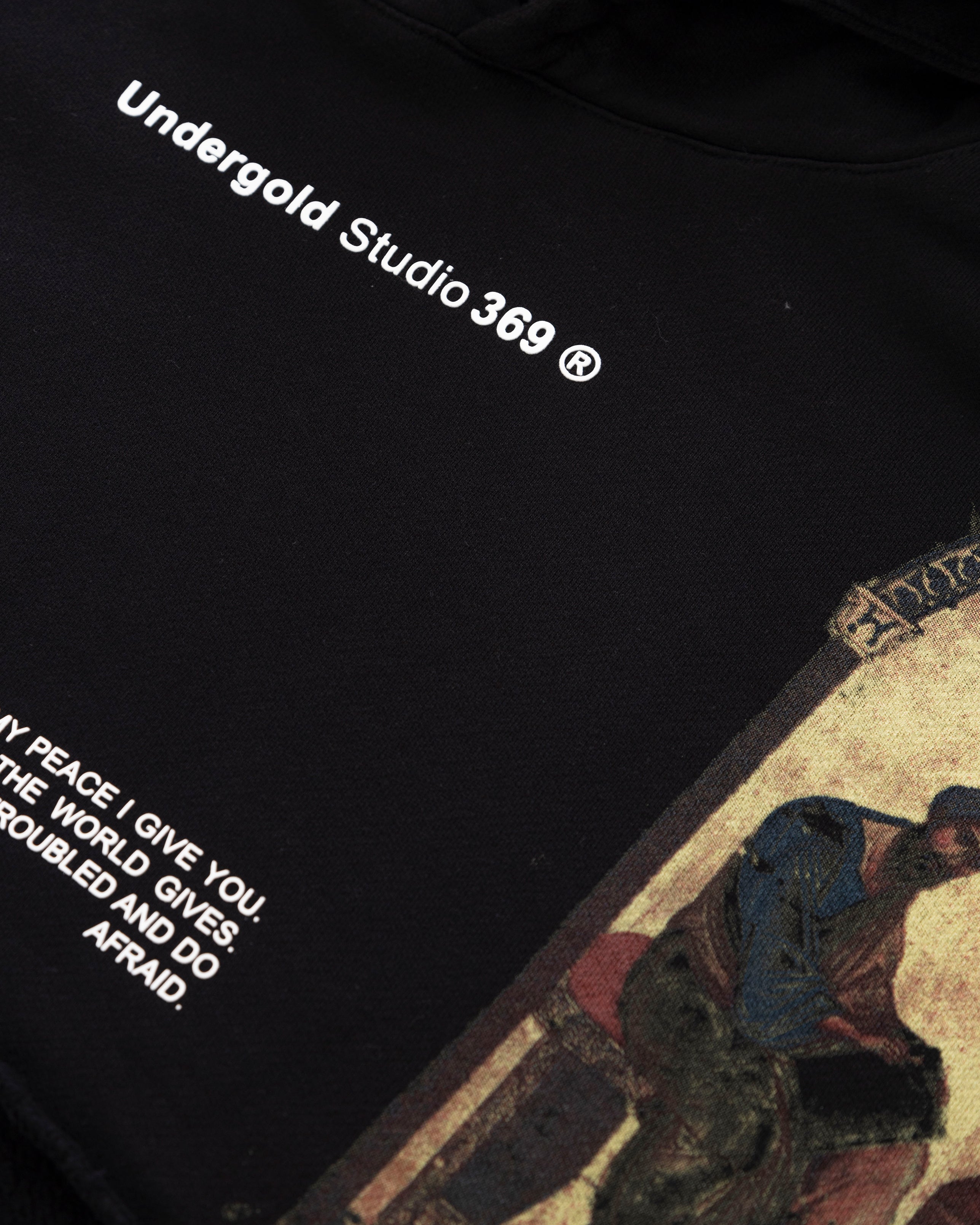 Gratia Plena Saint Matthew Cropped Hoodie Black