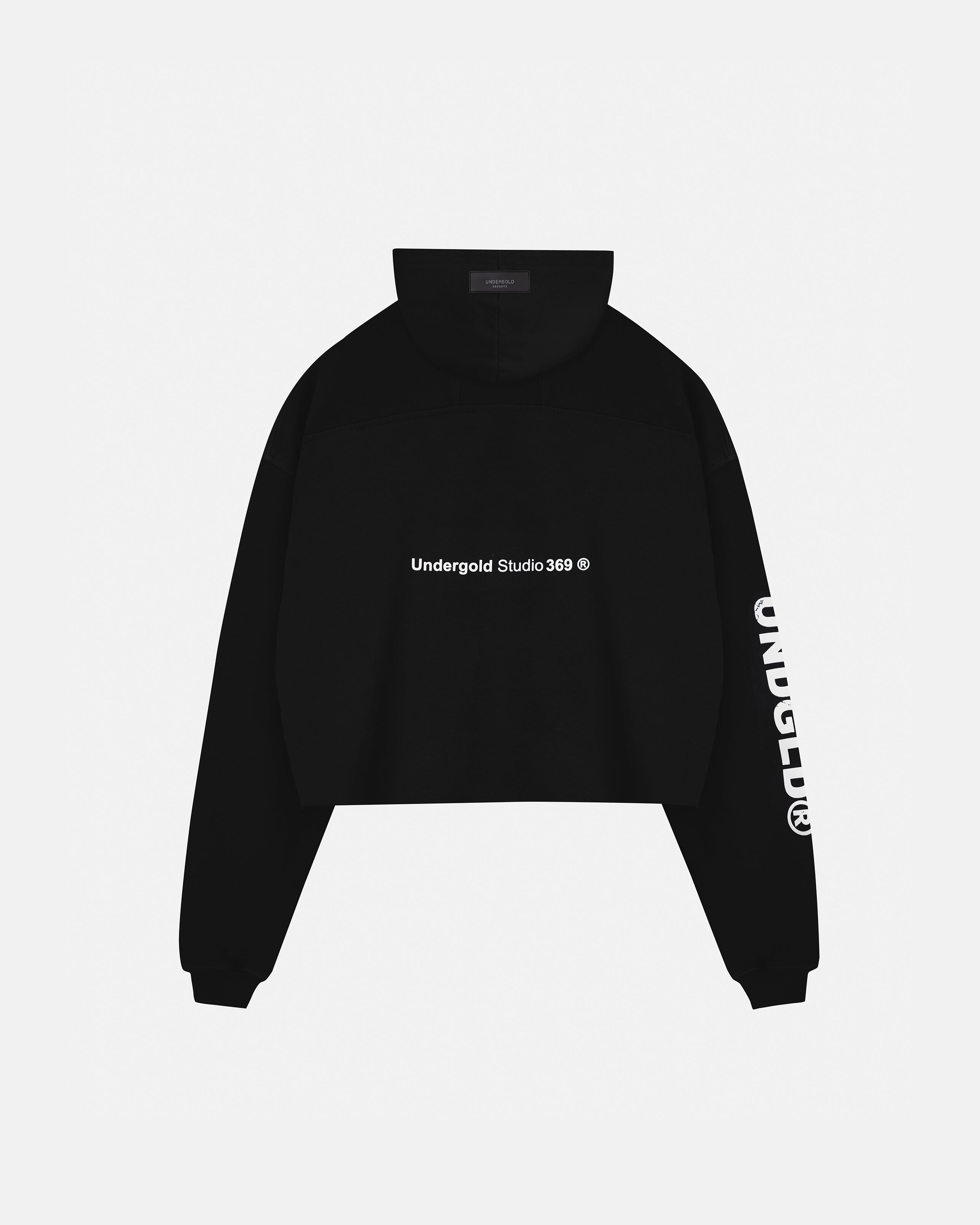 Gratia Plena Saint Matthew Cropped Hoodie Black