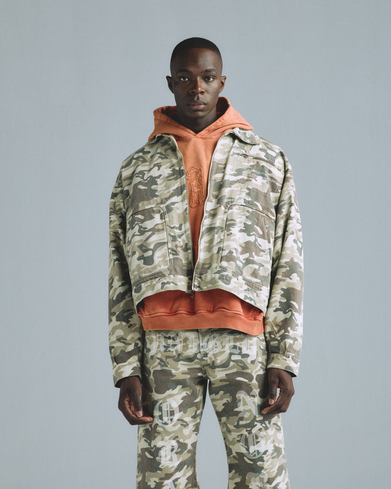 Gratia Plena Three Zip Up Jacket Cammo