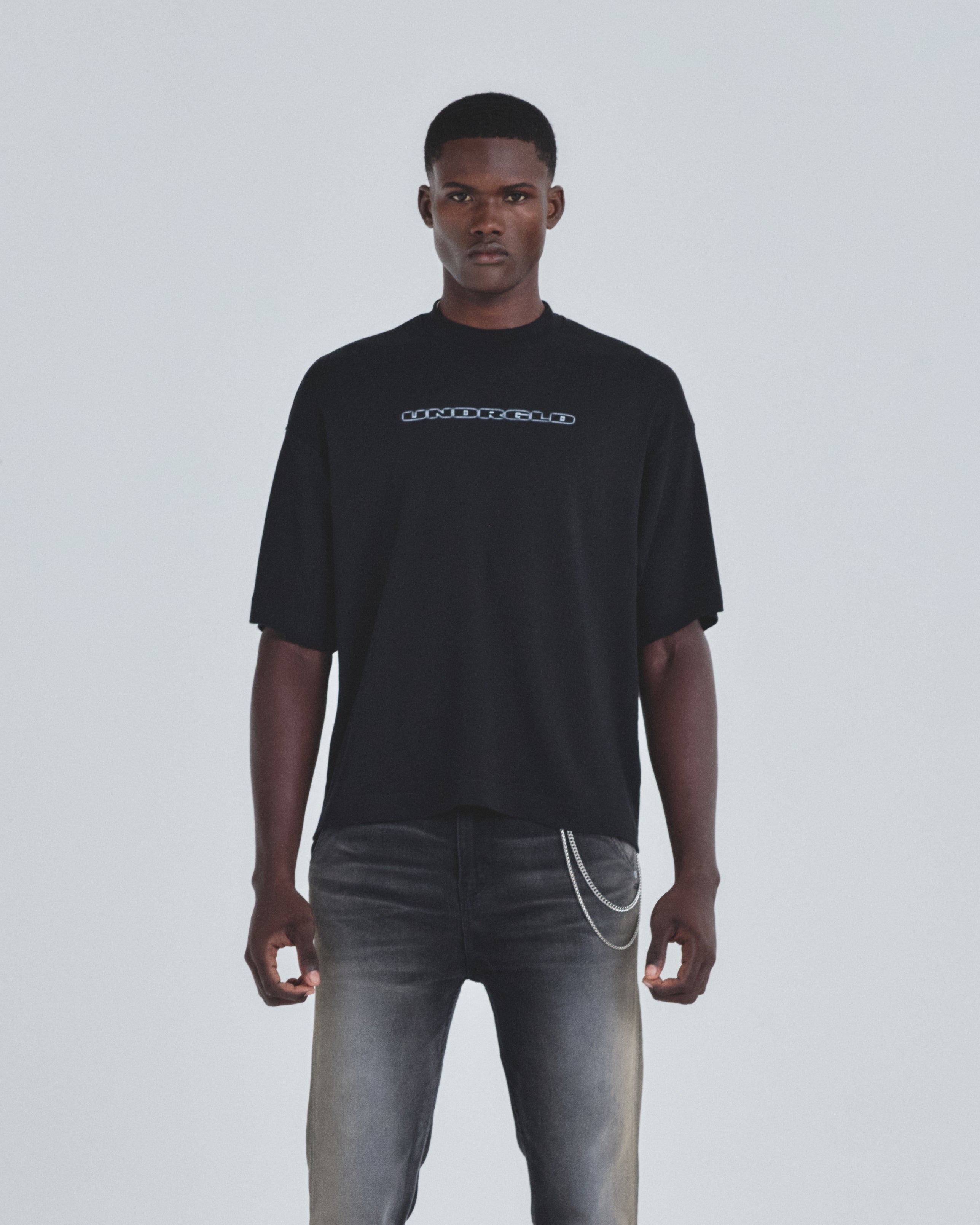 Holy State Head Noise Boxy Fit Tshirt Black
