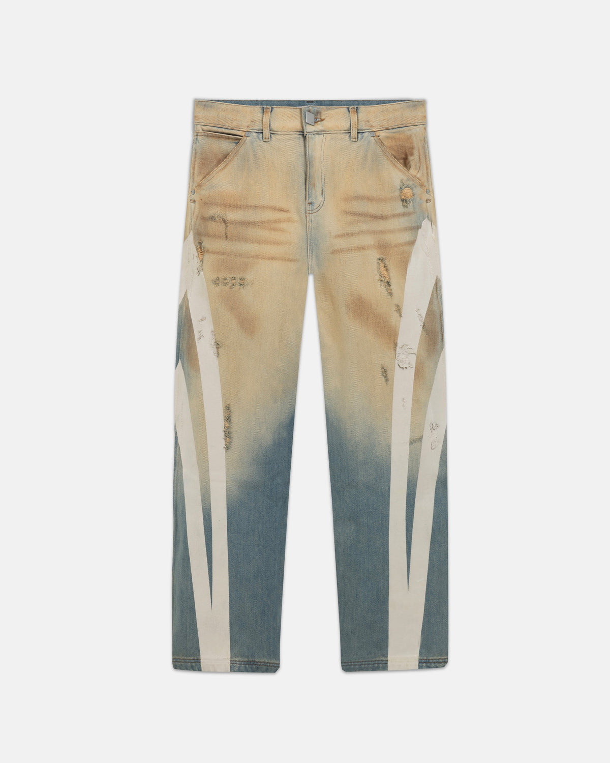 Holy State Stripe Wide Jeans Sand Blue
