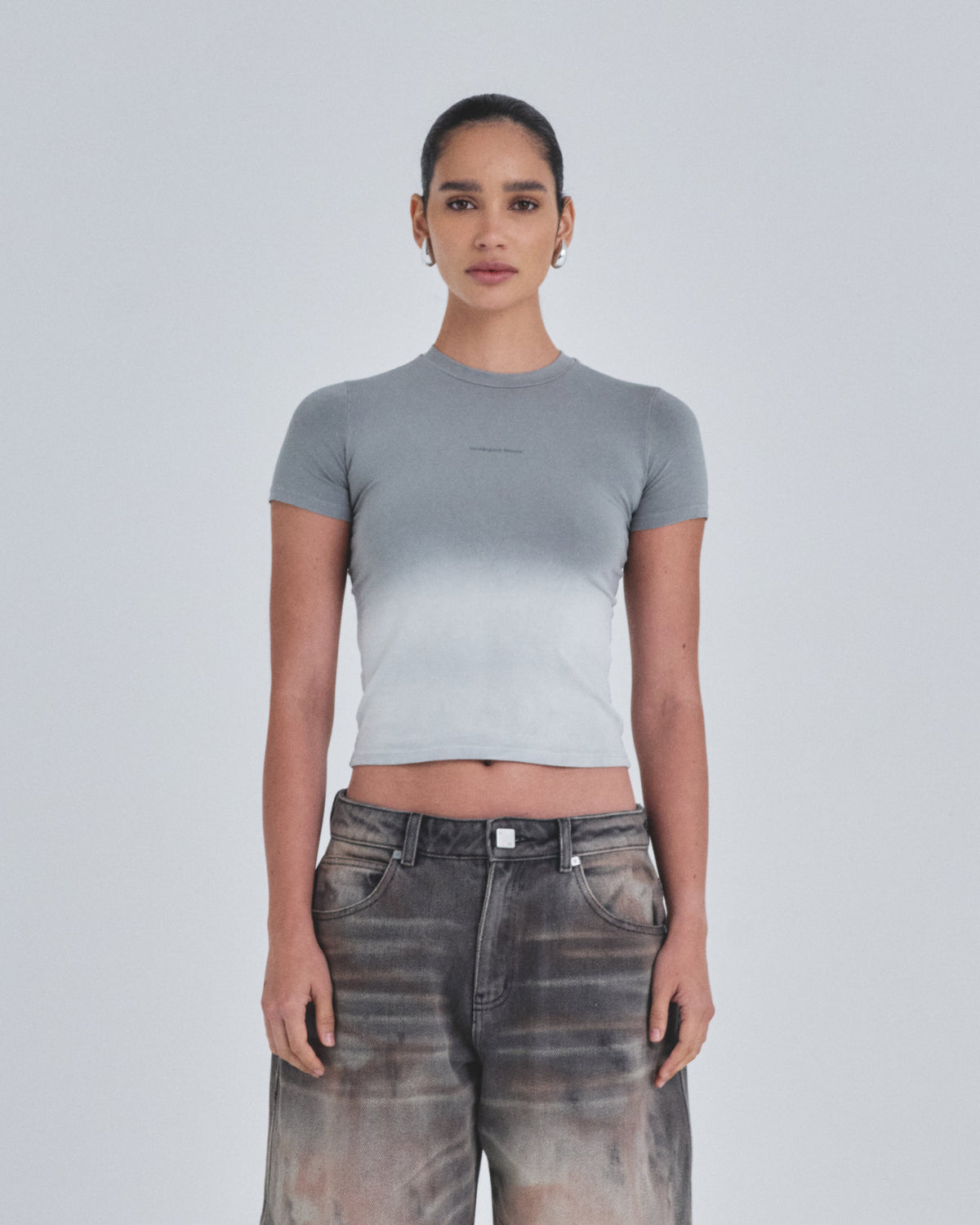 Holy State UNDGLD Long Baby Tee Faded Gray