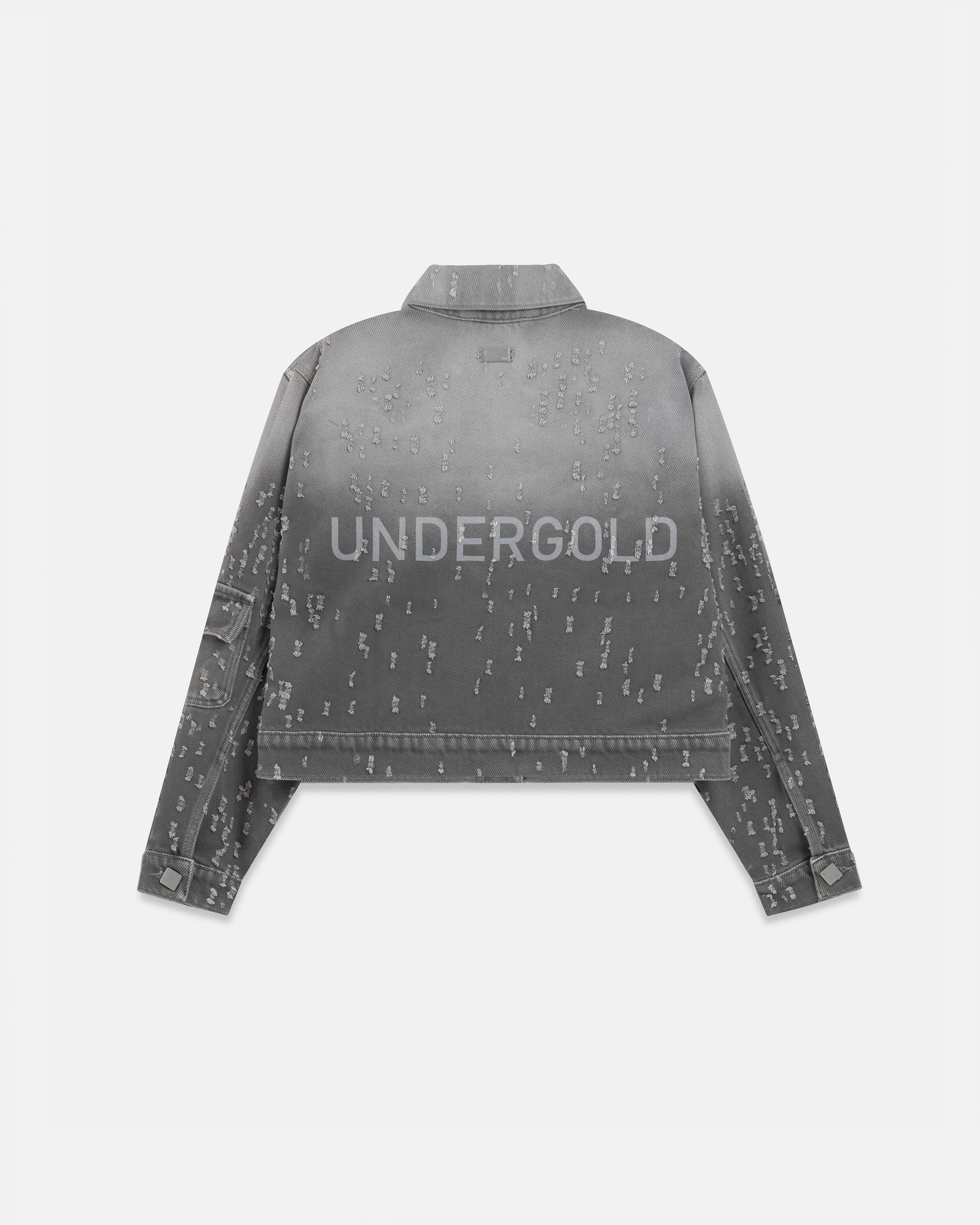 Holy State UNDRGLD Ripped Jacket Washed Gray