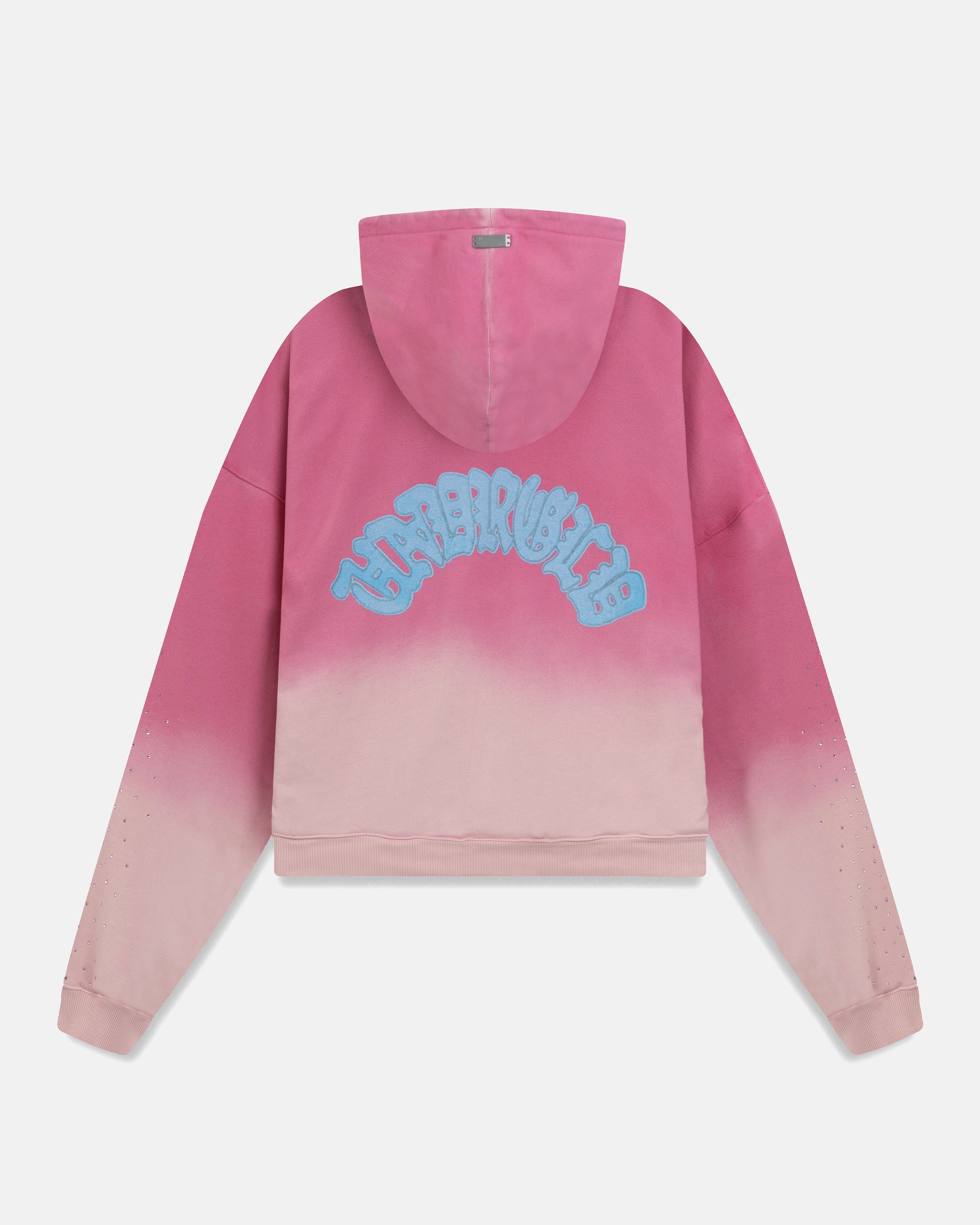 Holy State UNDRGLD Zip Up Boxy Fit Hoodie Faded Pink