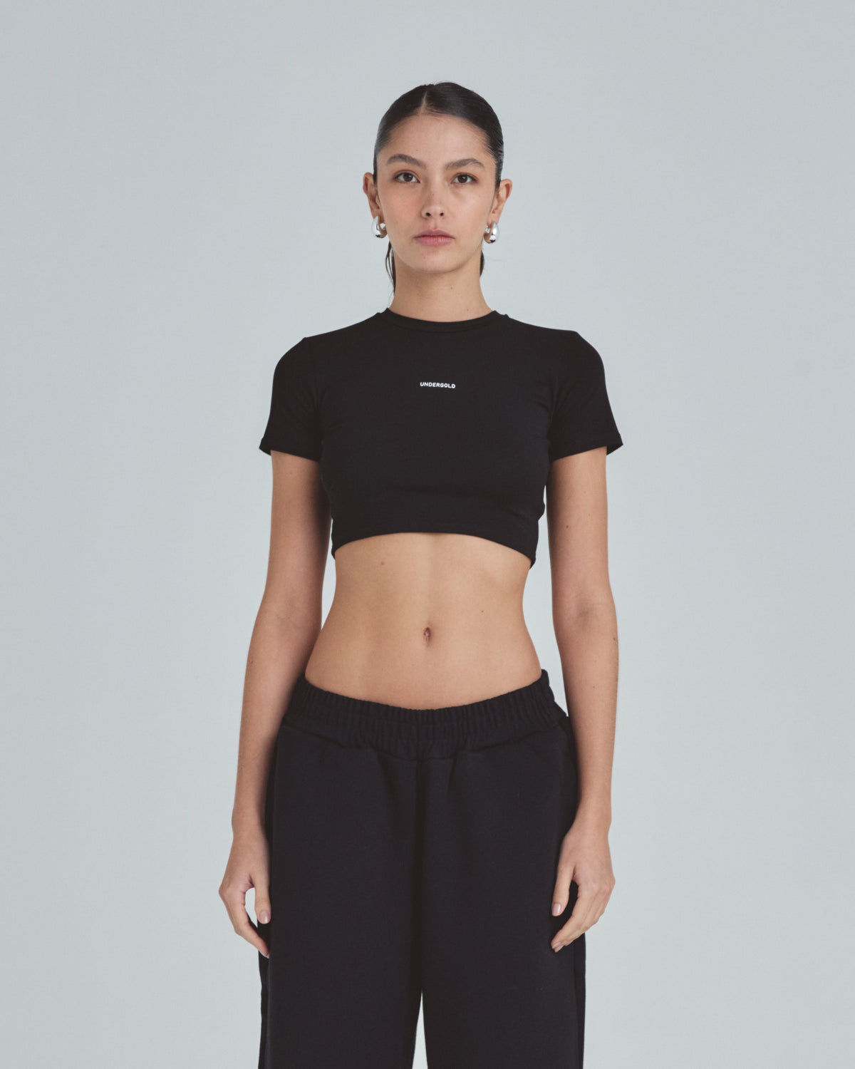 Line Basic Baby Tee Black
