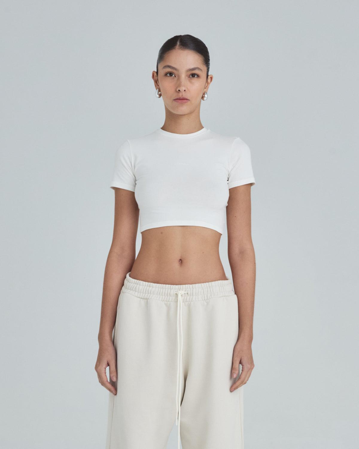 Line Basic Baby Tee White