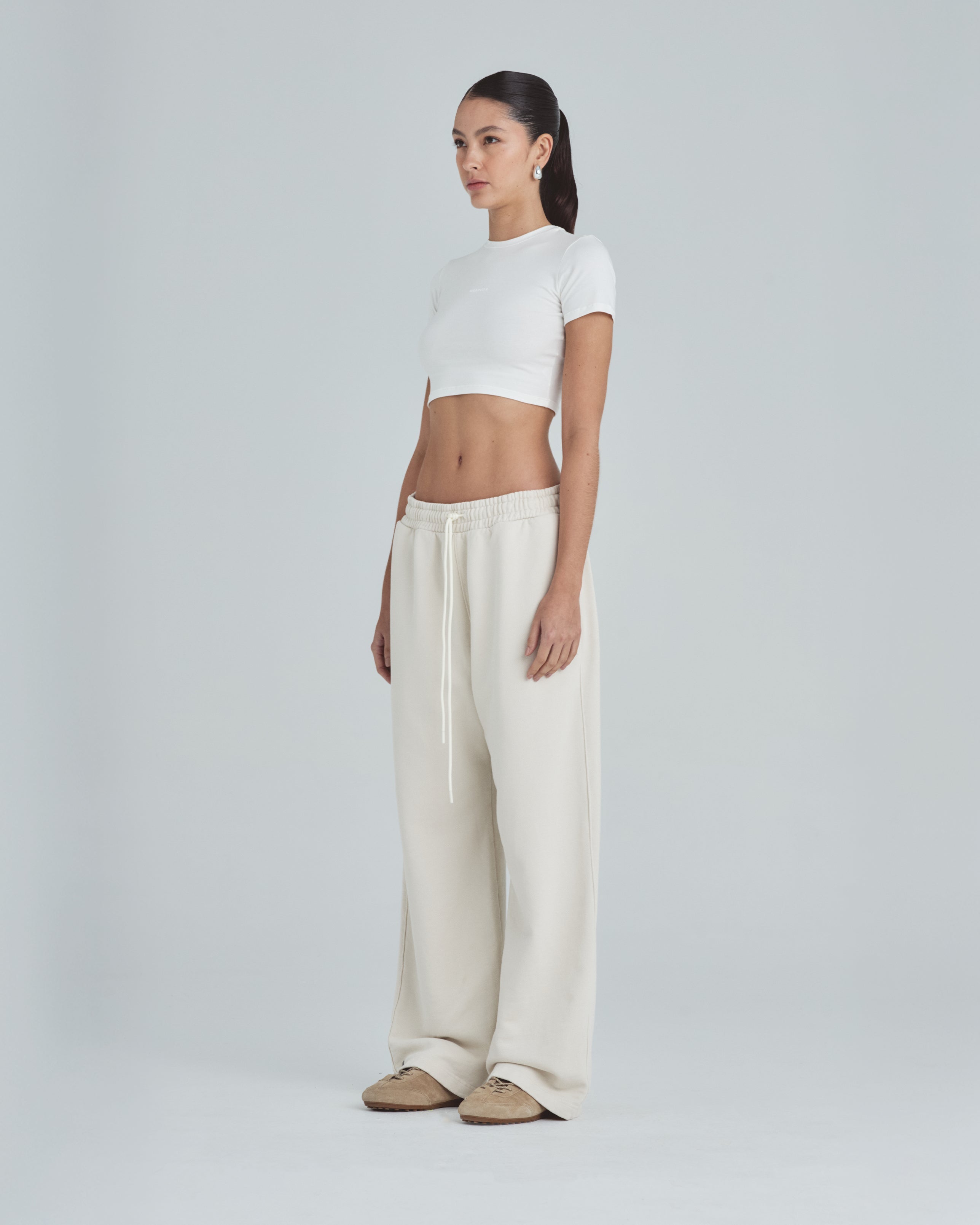 Line Basic Baby Tee White