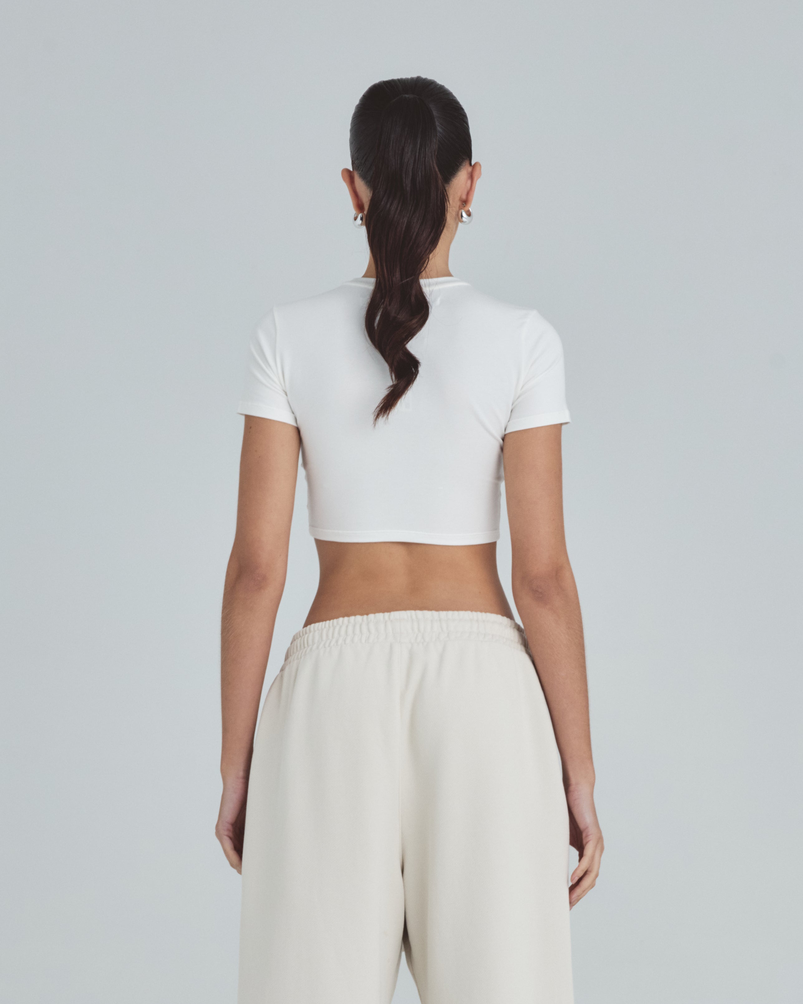 Line Basic Baby Tee White
