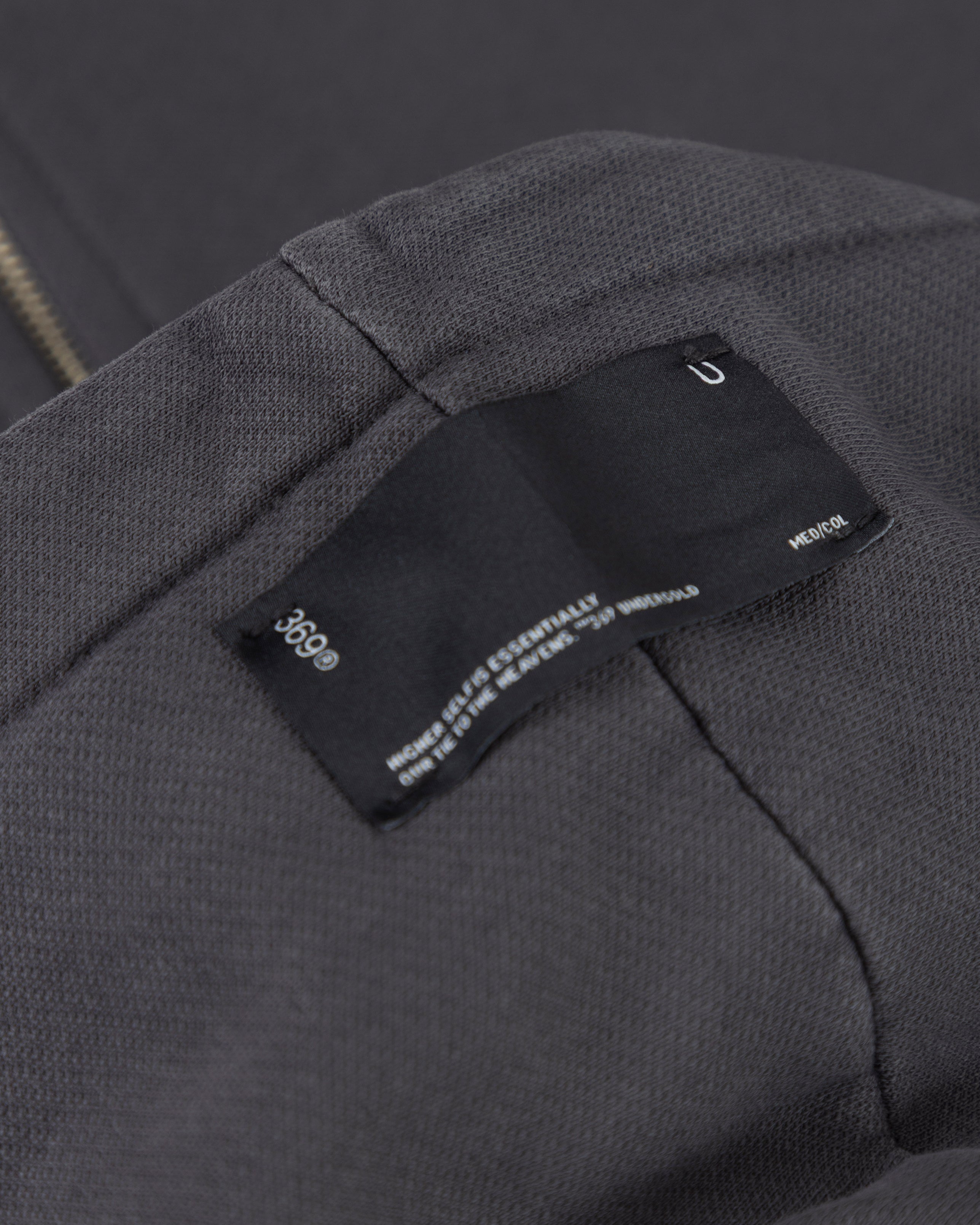 Line Basic Boxy Fit Zip Up Hoodie Dark Gray