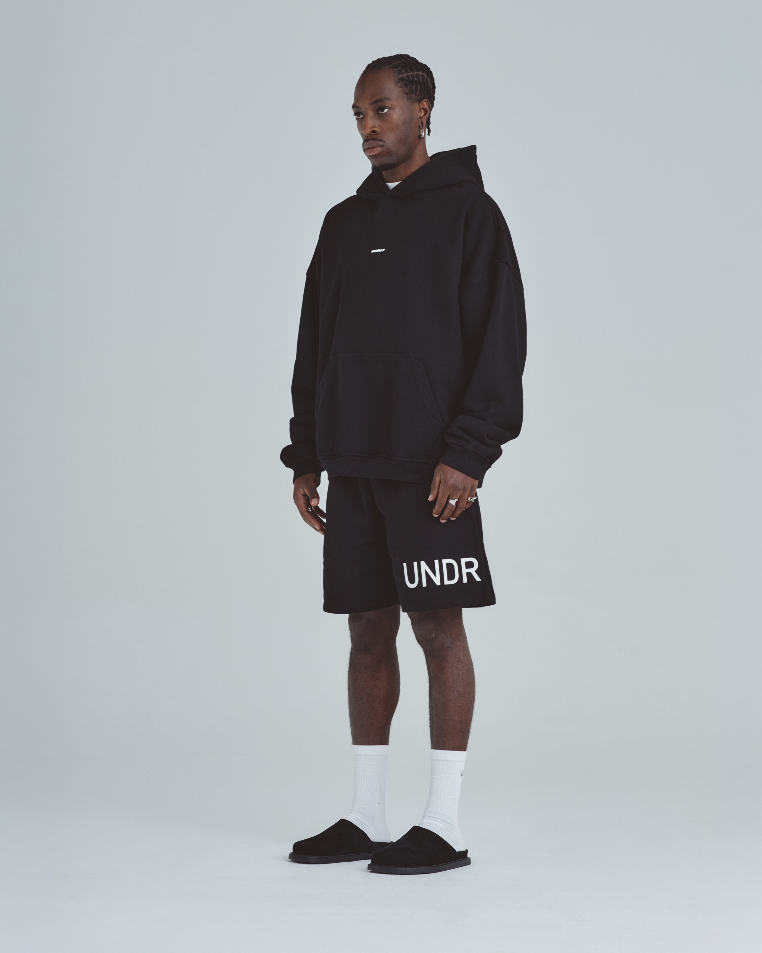 Line Basic Hoodie Black