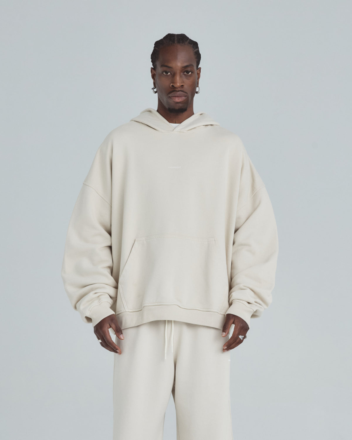 Line Basic Hoodie Cream