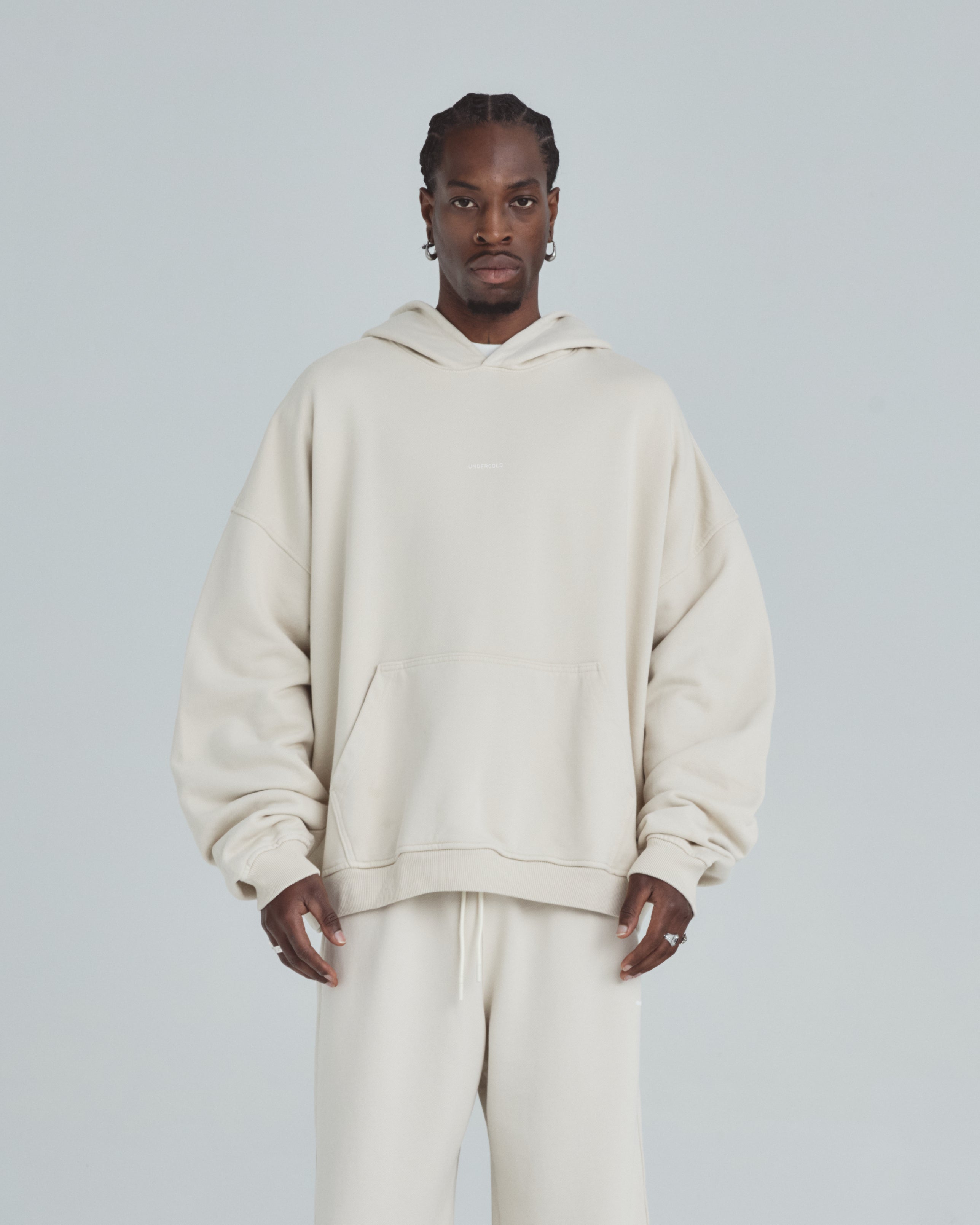 Line Basic Hoodie Cream