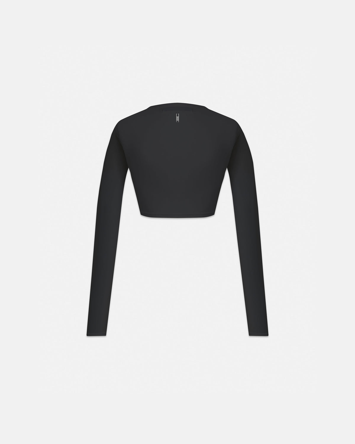 W Line Basic Long Sleeve Cropped Tshirt Black