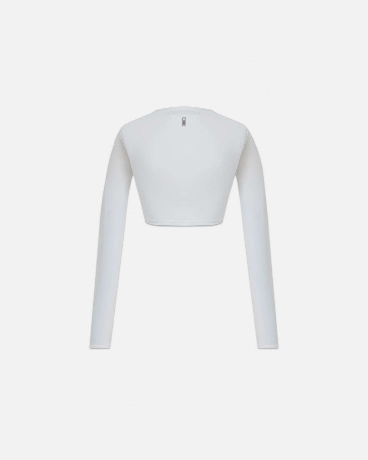 W Line Basic Long Sleeve Cropped Tshirt White