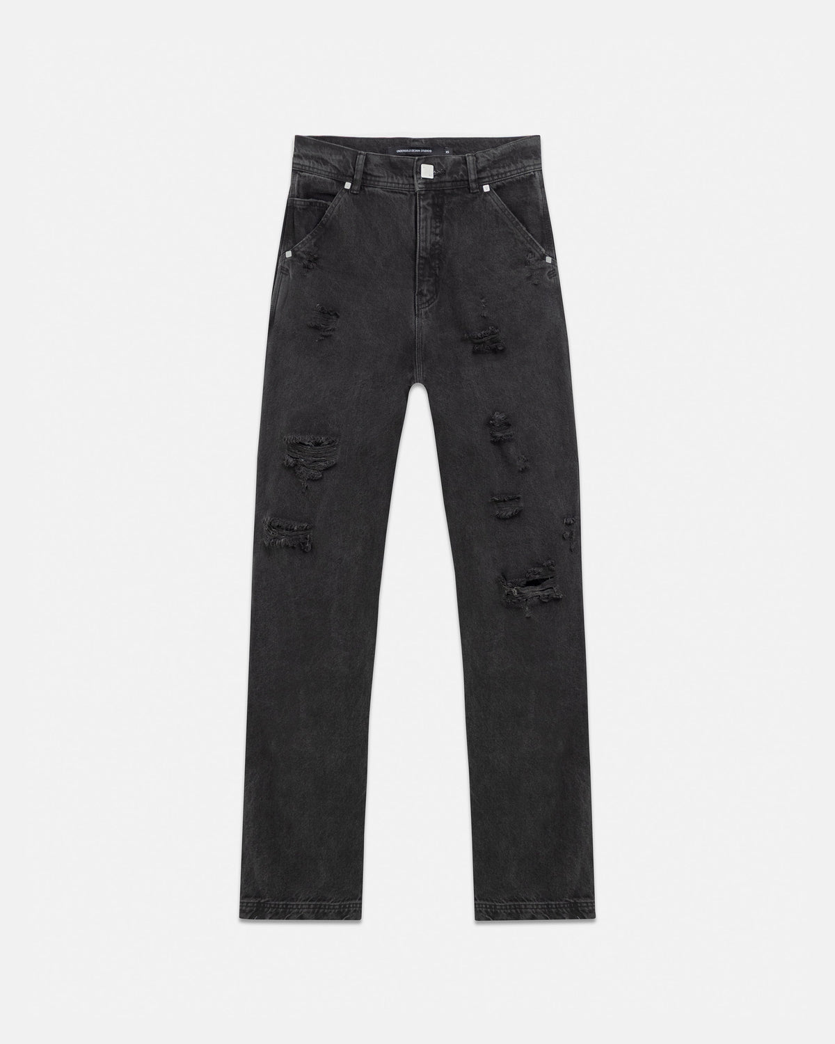 Line Basic Slim Fit Ripped Jeans Washed Black