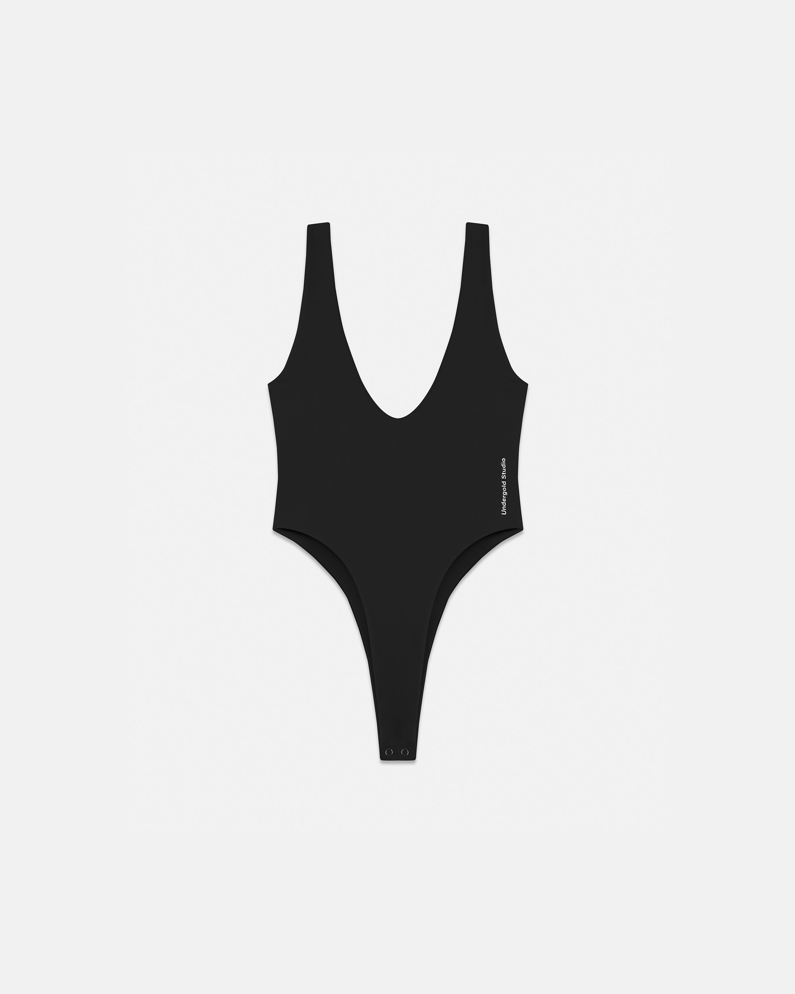 Line Basic V Neck Body Black
