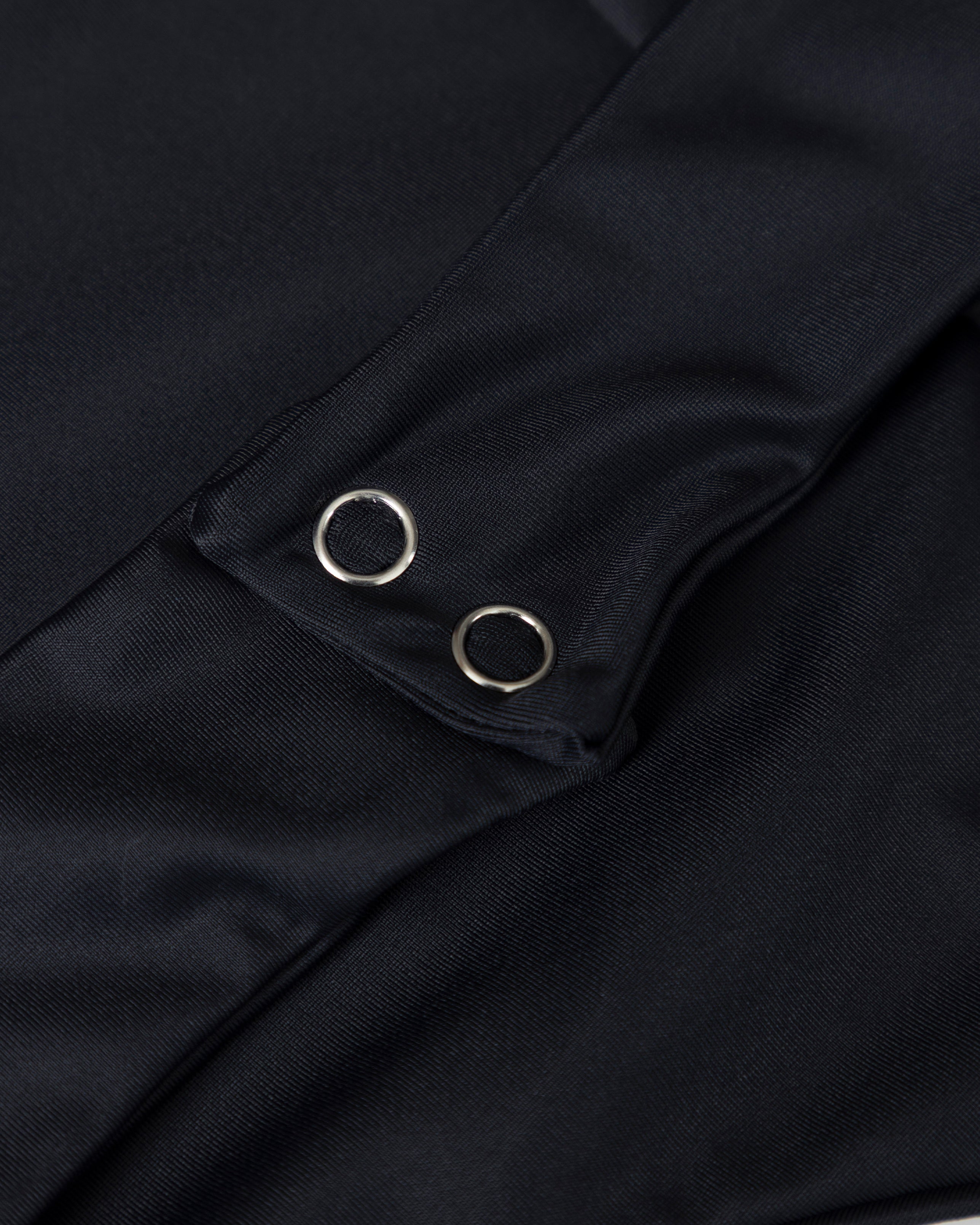 Line Basic V Neck Body Black