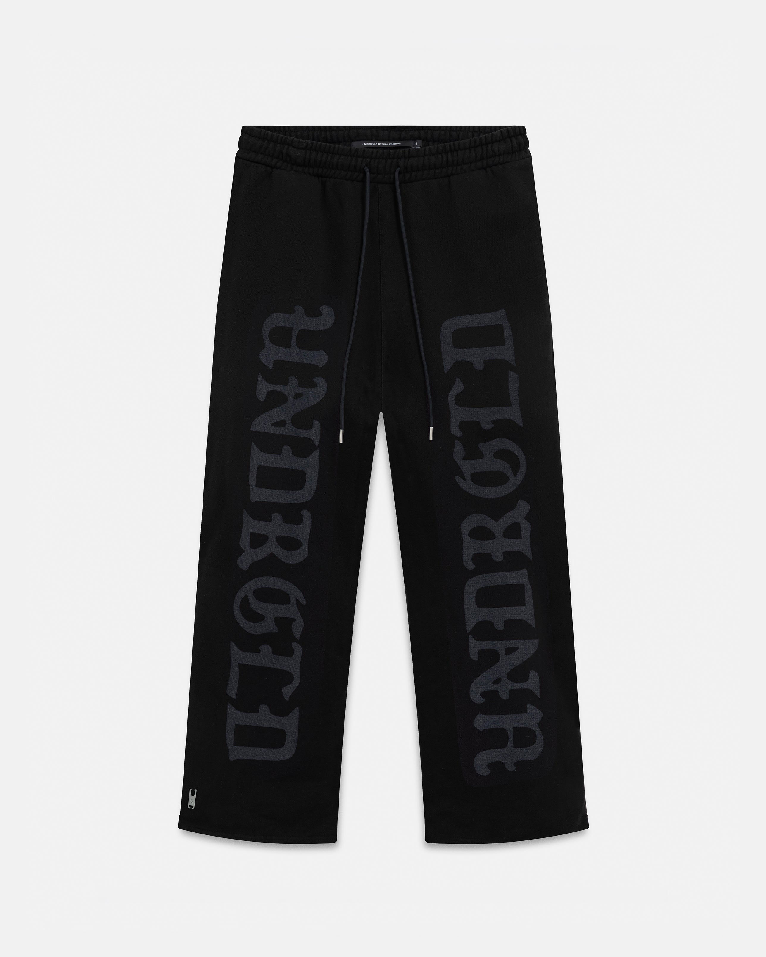 Line Gothic Barrel Straightpants Black