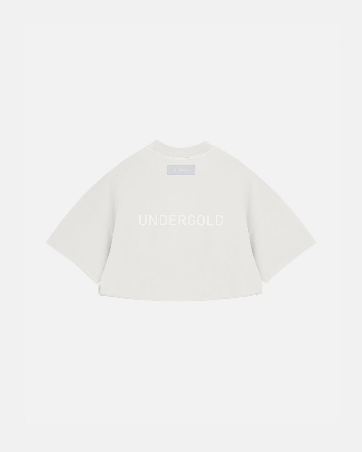 Line Logo Crop Top White