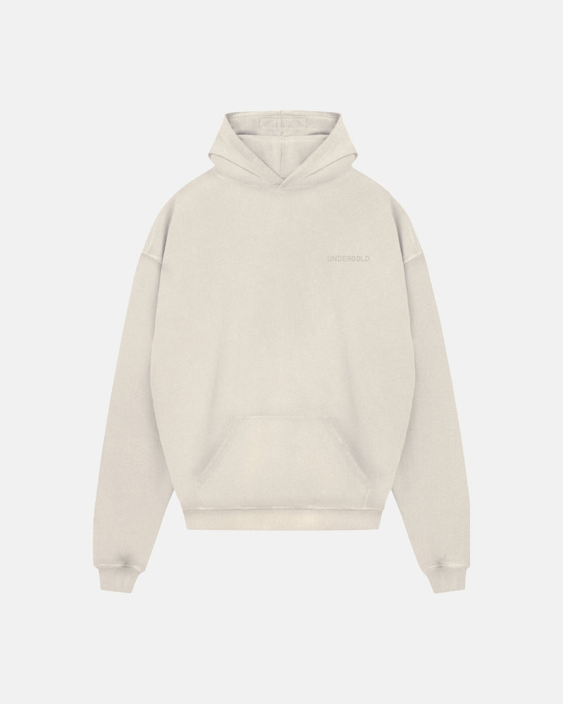 Line Logo Hoodie Cream