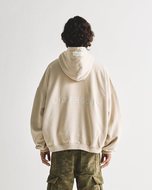 Line Logo Hoodie Cream