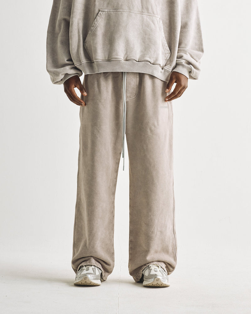 Line Logo Straightpants Washed Gray