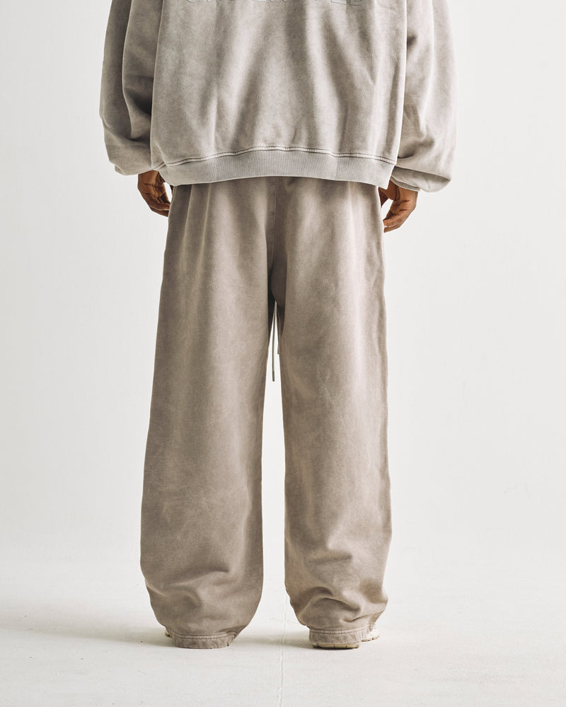 Line Logo Straightpants Washed Gray