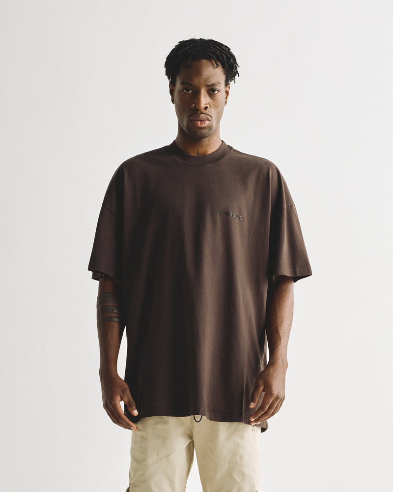 Line Logo Tshirt Brown