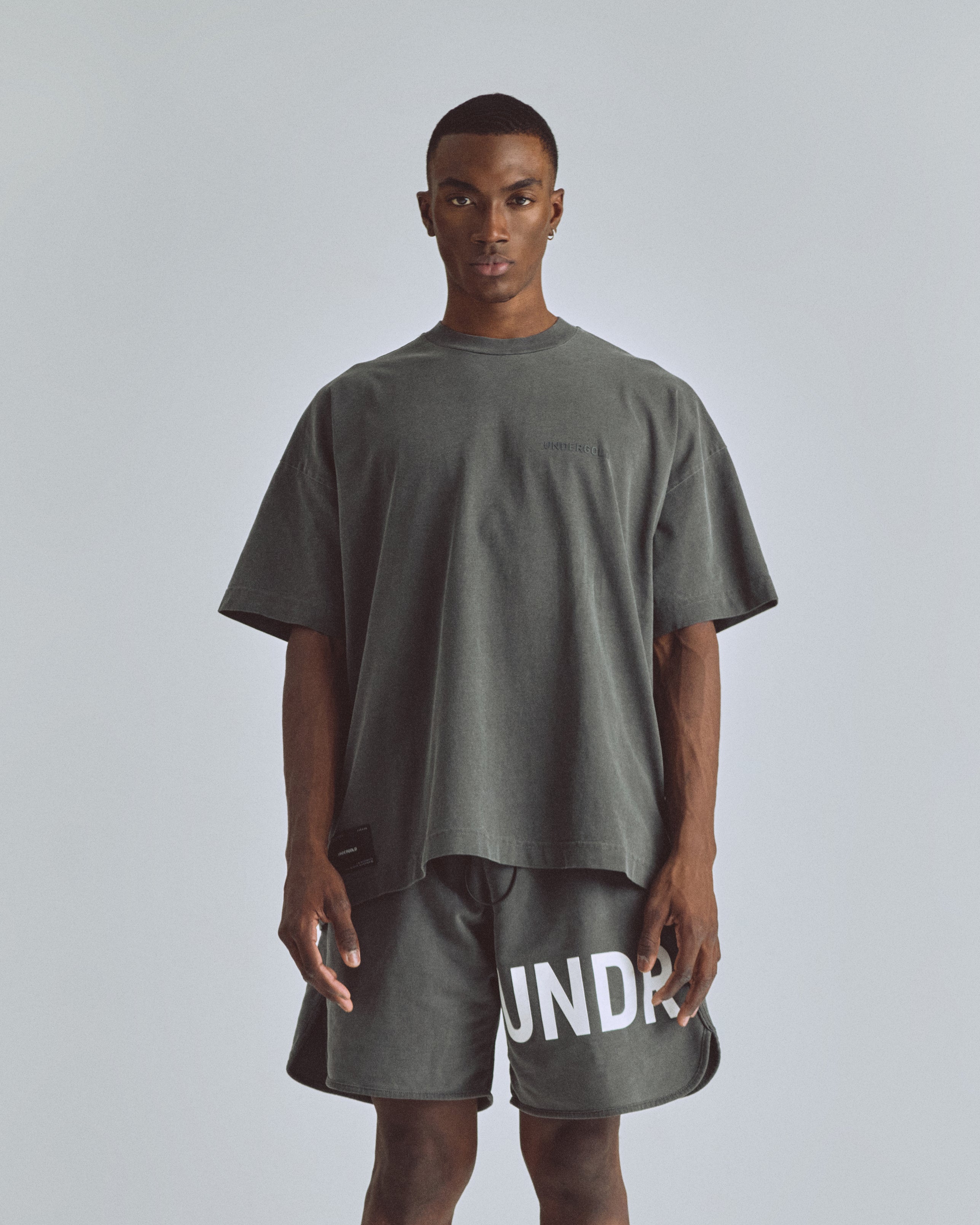 Line Logo Tshirt Vintage Gray