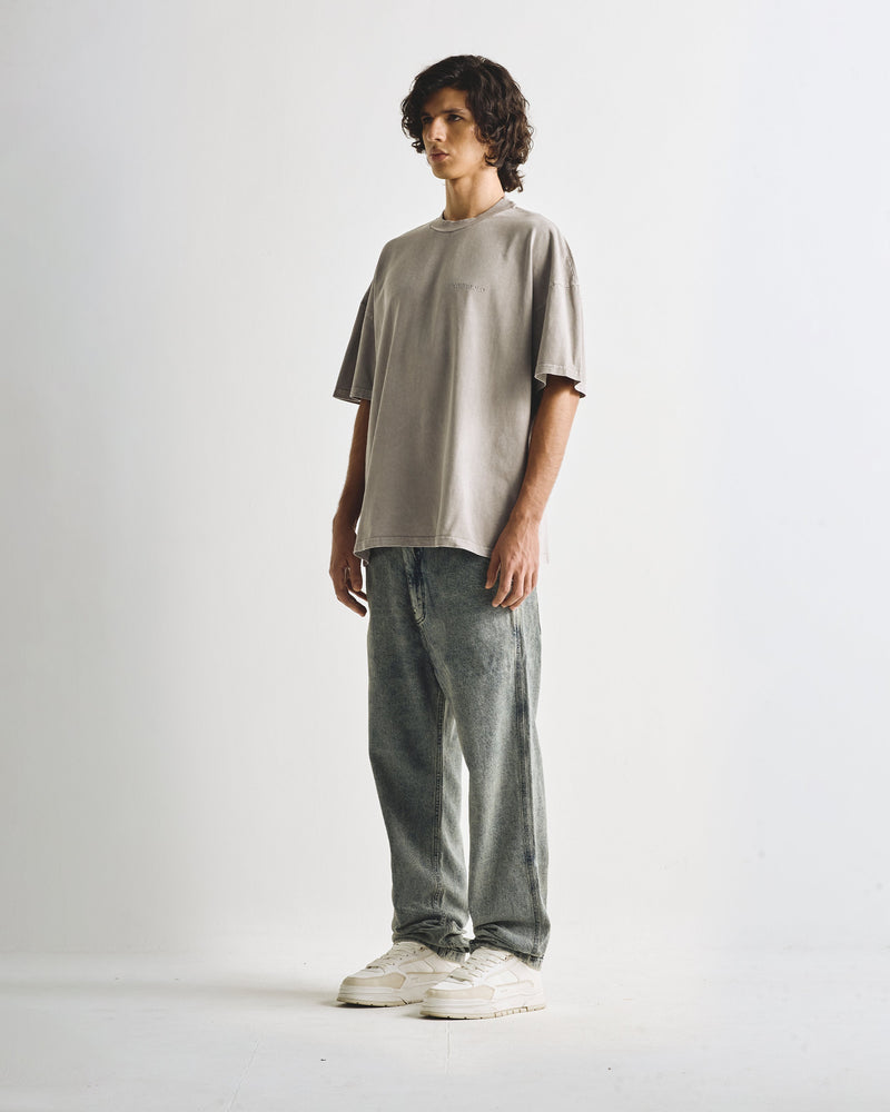 Line Logo Tshirt Washed Gray