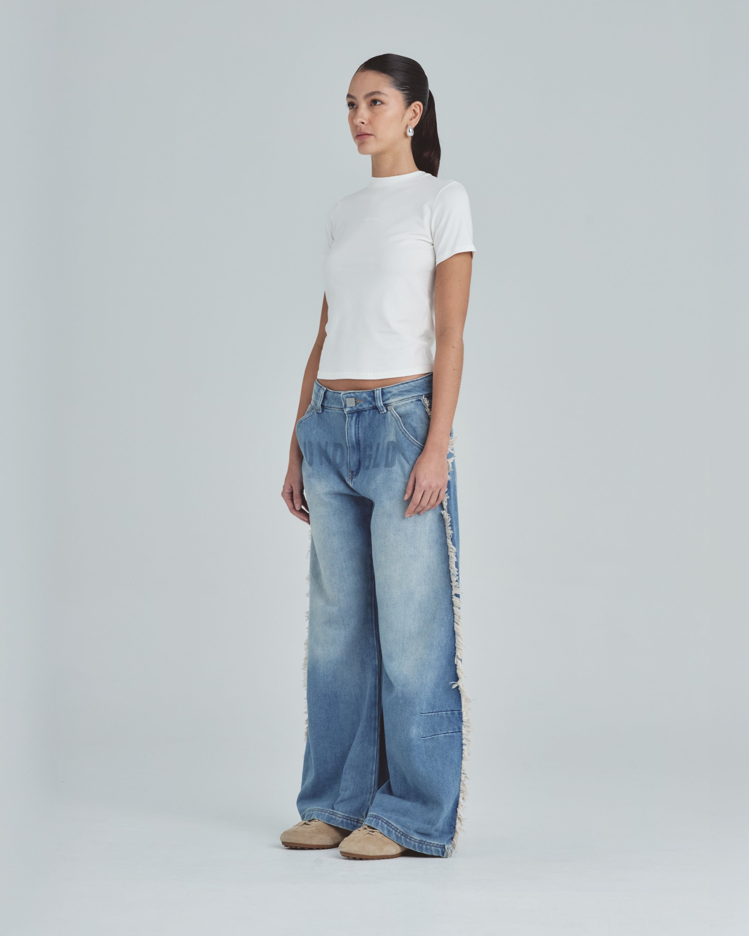 Line Undergold Studio Long Baby Tee White