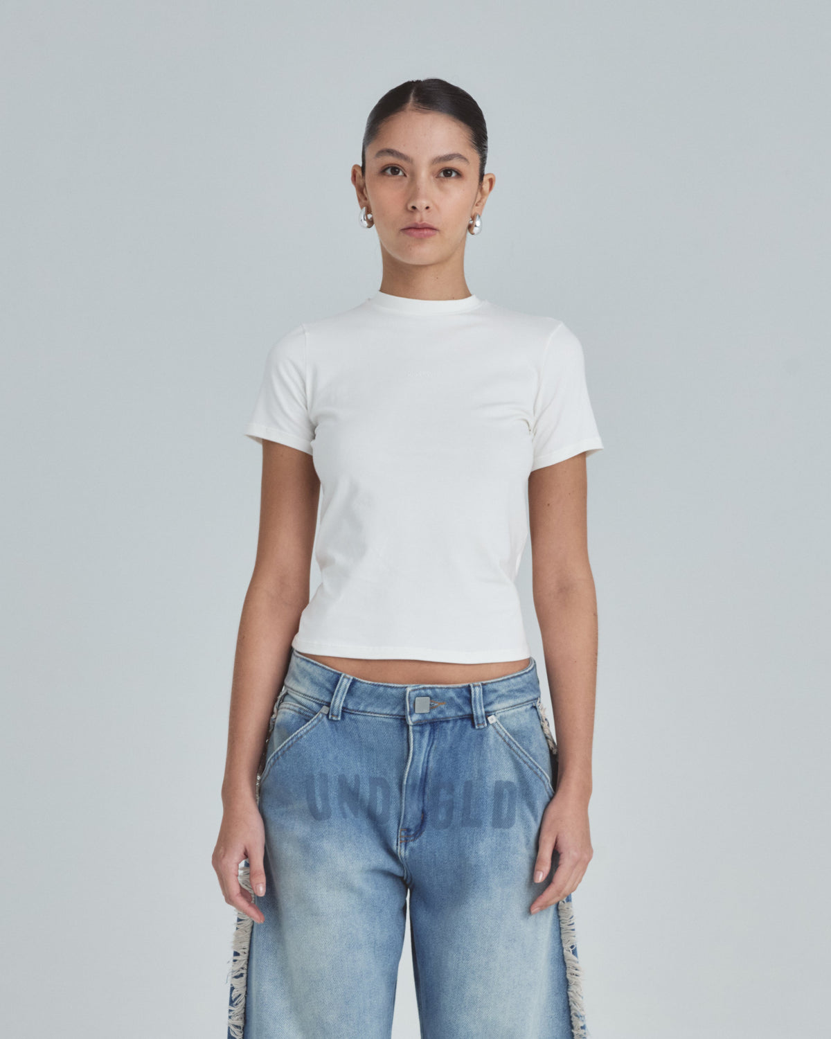 Line Undergold Studio Long Baby Tee White