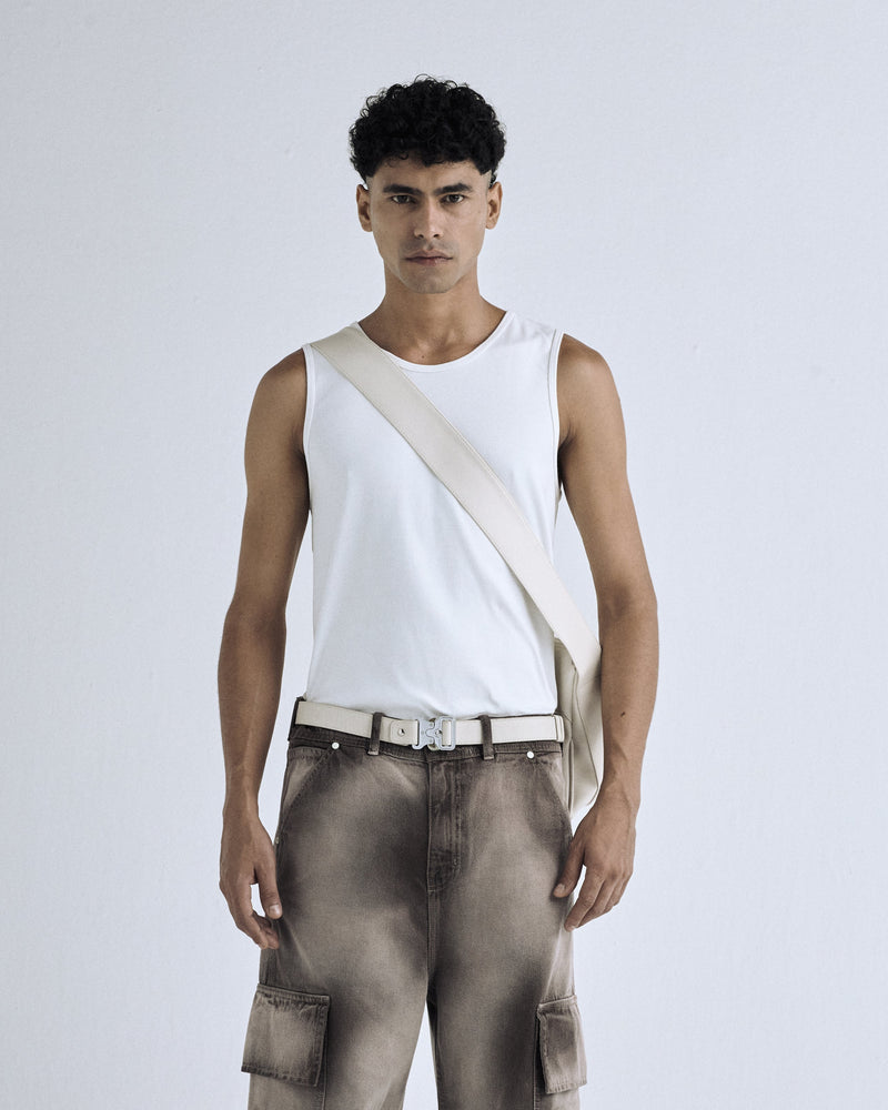 Pack Basics Tank Top V3 White & Basics Synthetic Cargo Short Brown