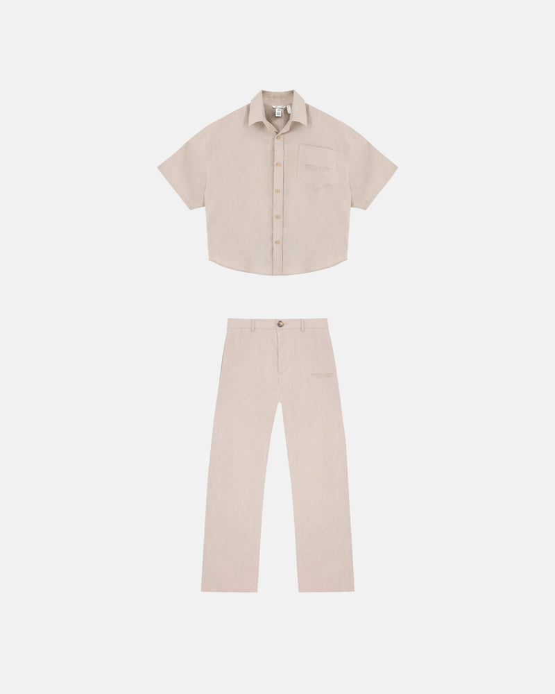 Pack Riviera Linen Short Sleeve Shirt + Basics Linen Pants