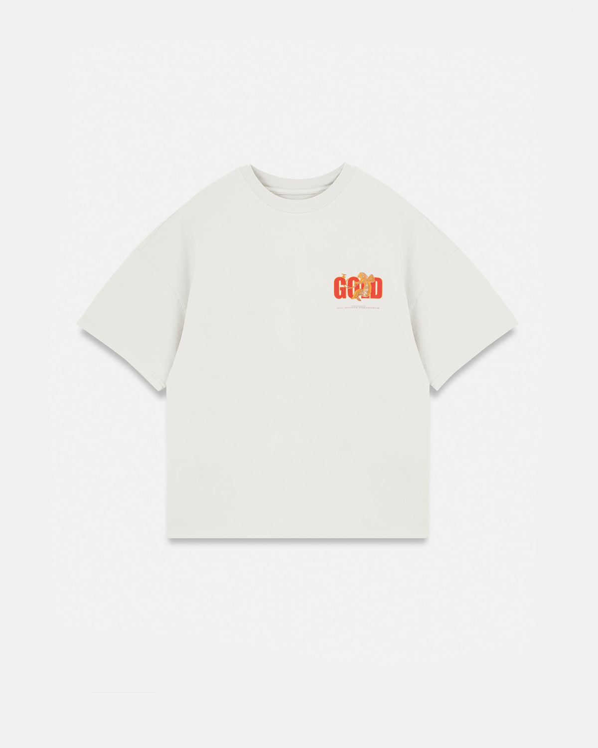 Revelation Gold Boxy Fit Tshirt White