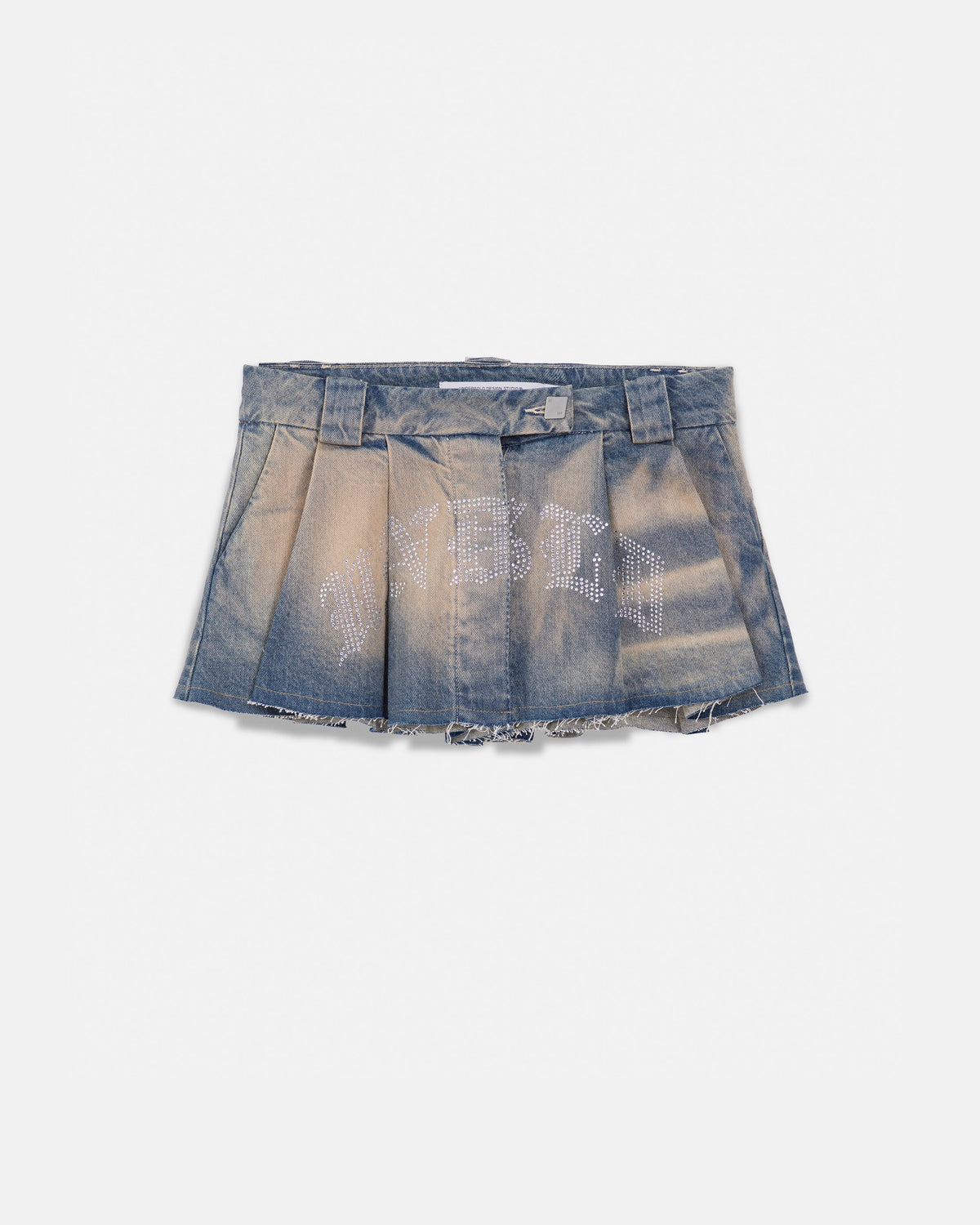 Revelation Rhinestone UNDGLD Mini Skirt Sand Blue