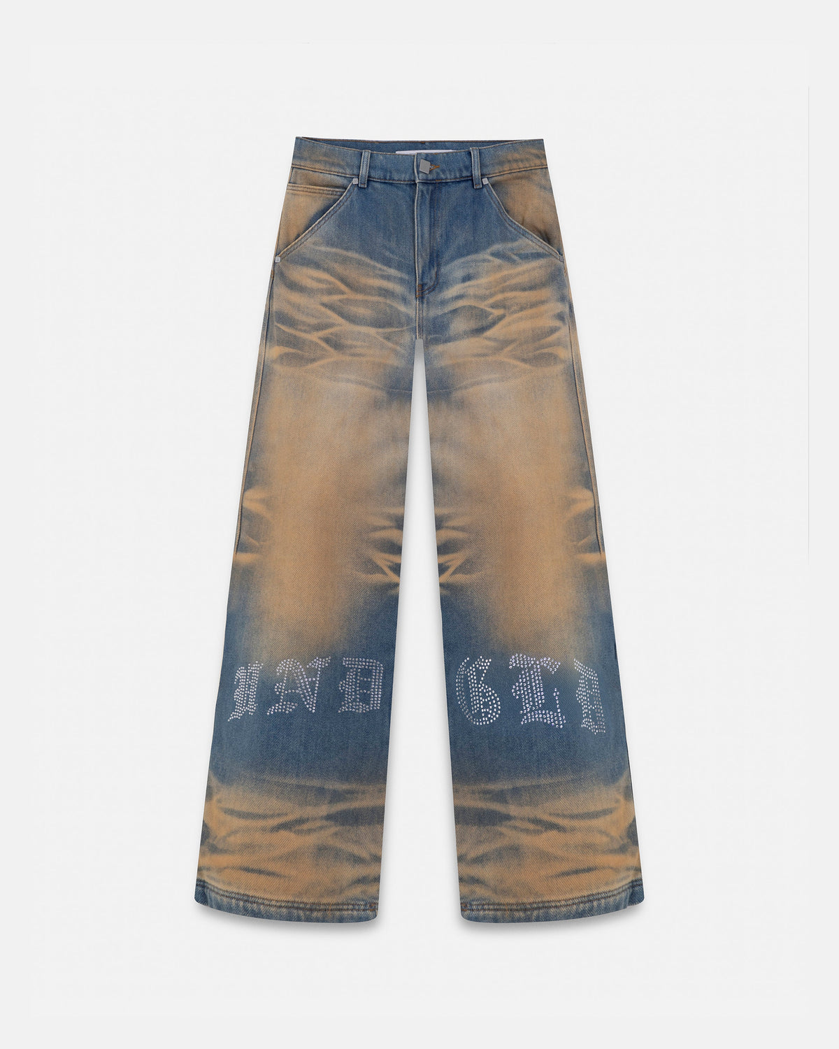 Revelation Rhinestone UNDGLD Wide Jean Sand Blue