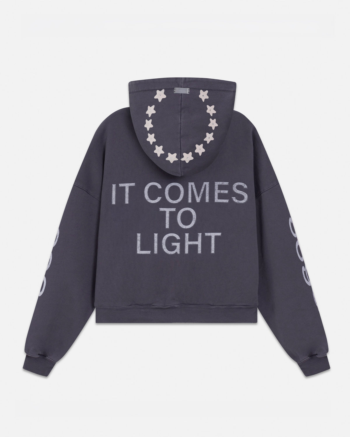 Revelation UNDRGLD Zip Up Boxy Fit Hoodie Vintage Gray