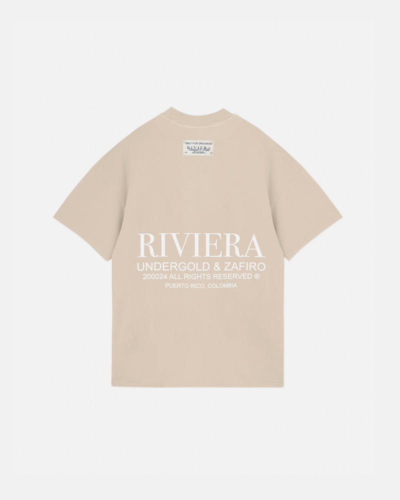 Riviera Trophie T-shirt Cream