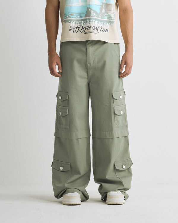 Riviera Wide Cargo Pants Green