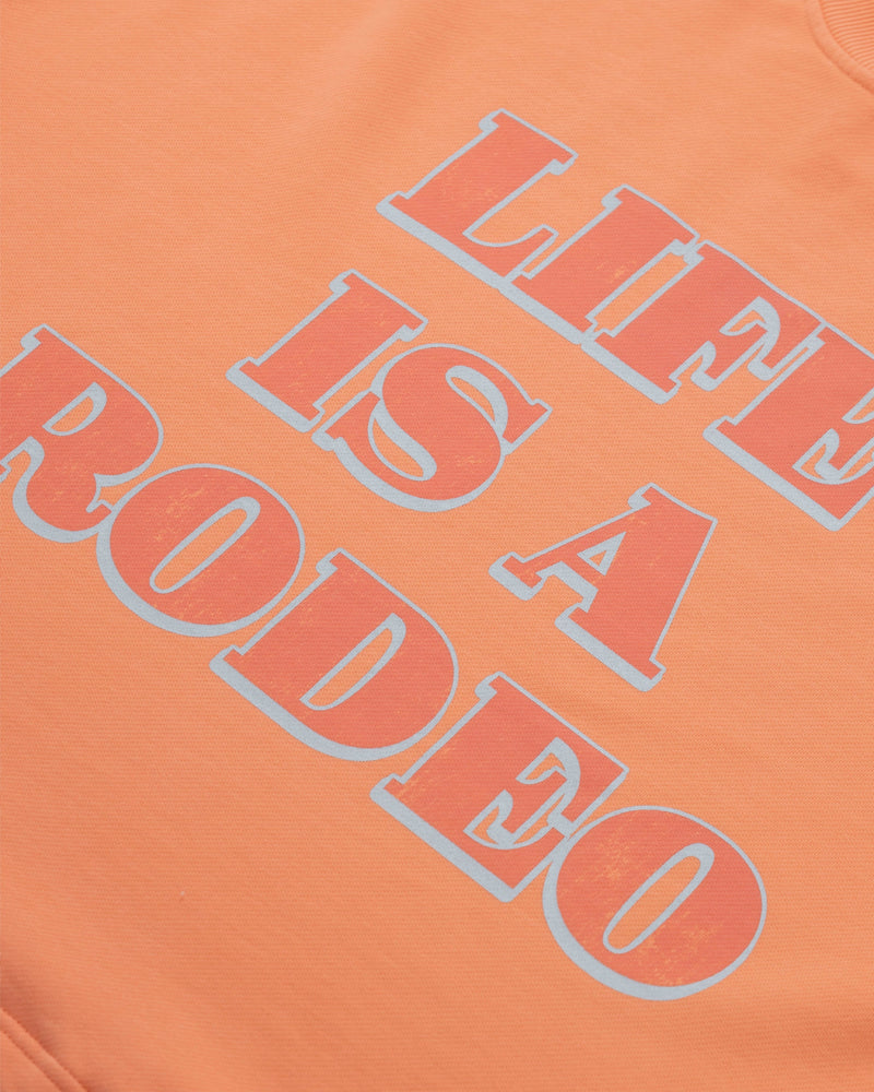 Rodeo "Life is a Rodeo" Crewneck Orange