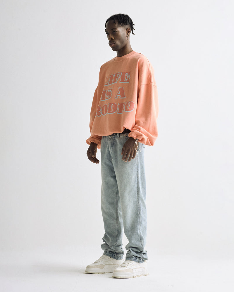 Rodeo "Life is a Rodeo" Crewneck Orange