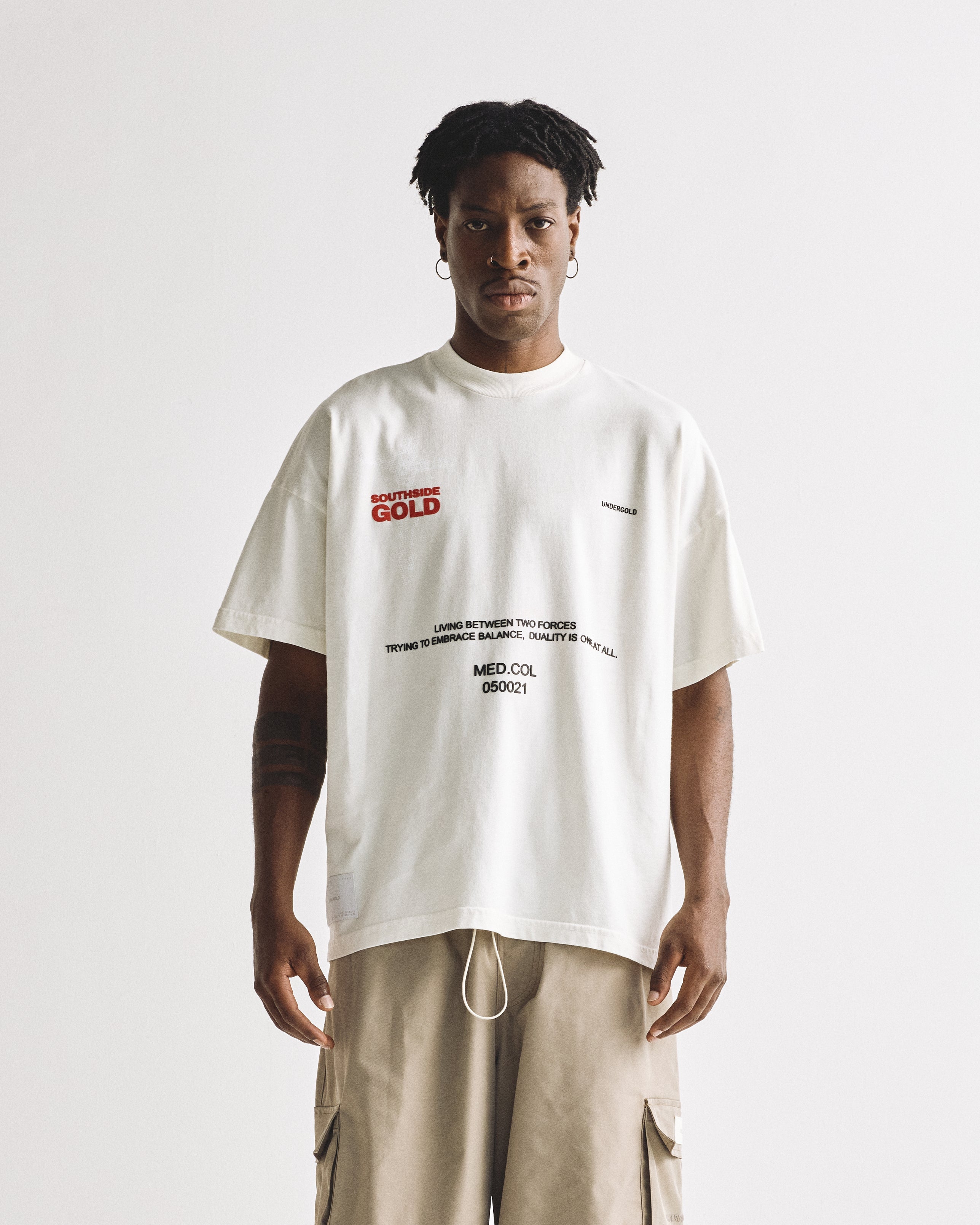 Sanctus Christ Boxy Fit T-shirt Cream