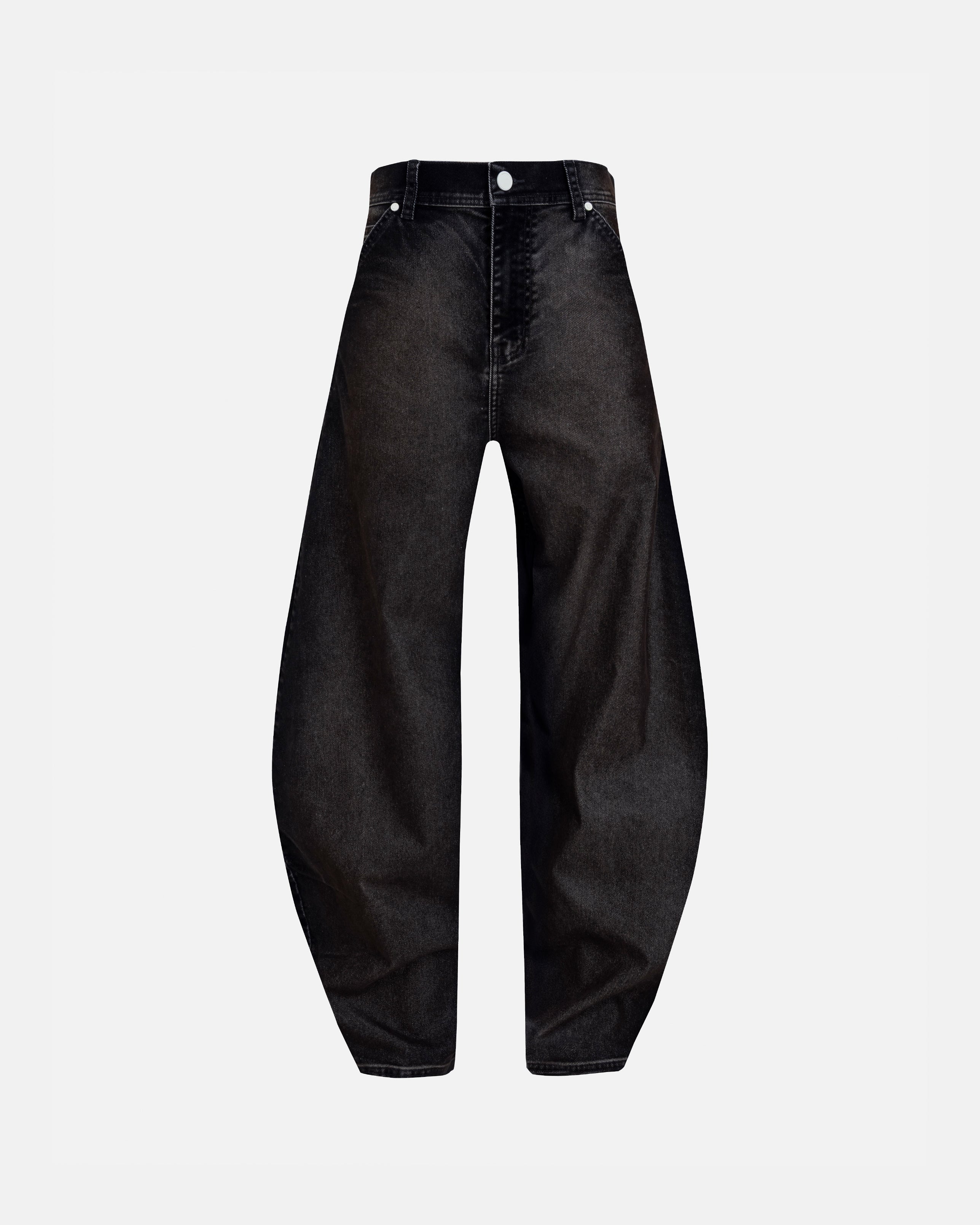 Santa Union Basic Barrel Velvet Jean Black