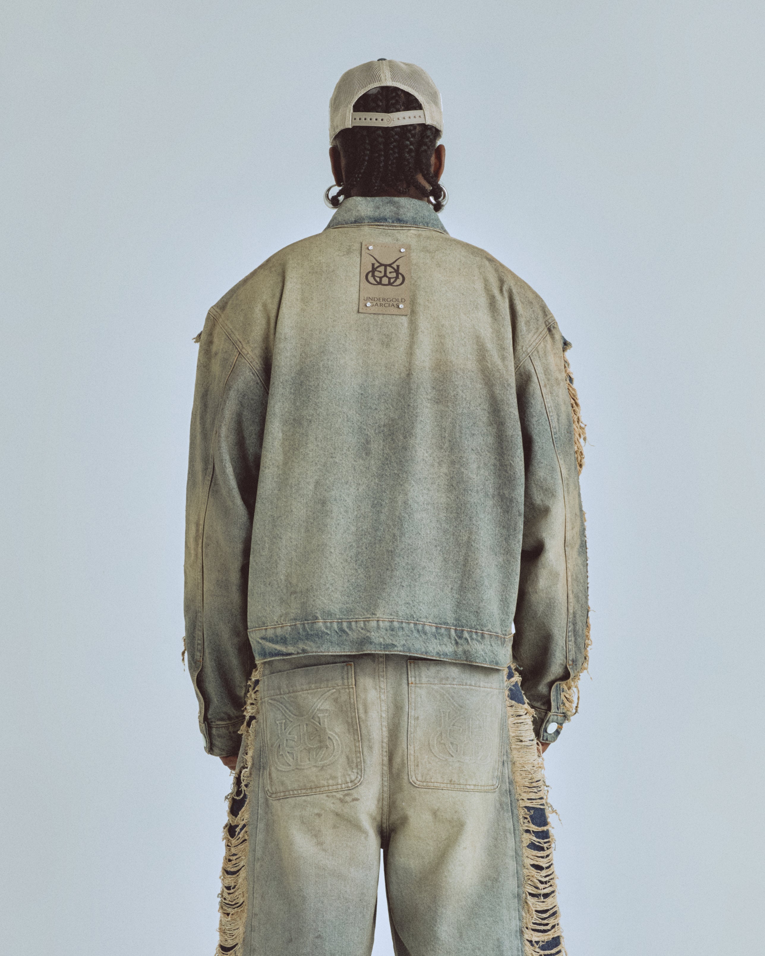 Santa Union Basic Ripped Jacket DIrty Blue