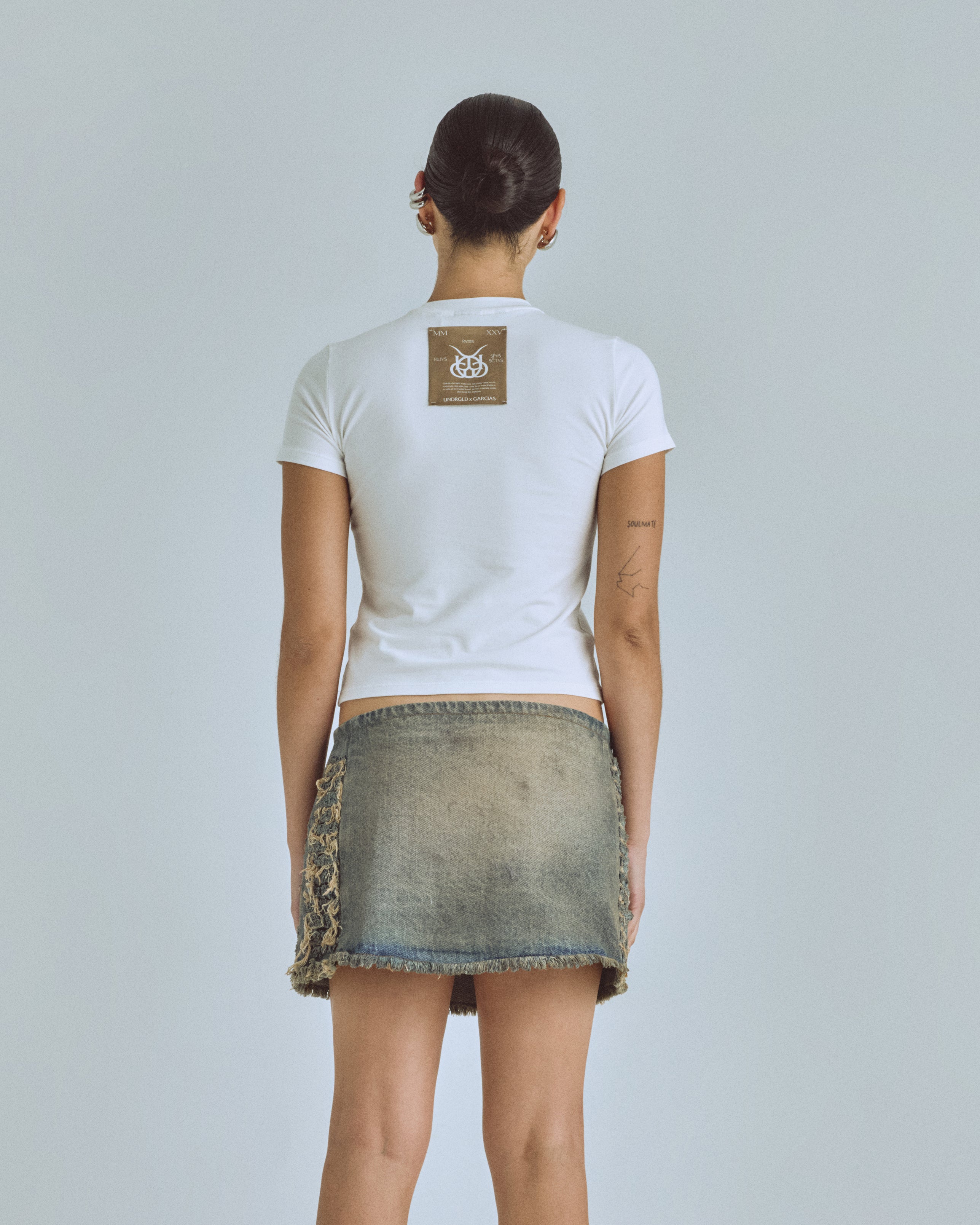 Santa Union "Unión" Long Baby Tee White