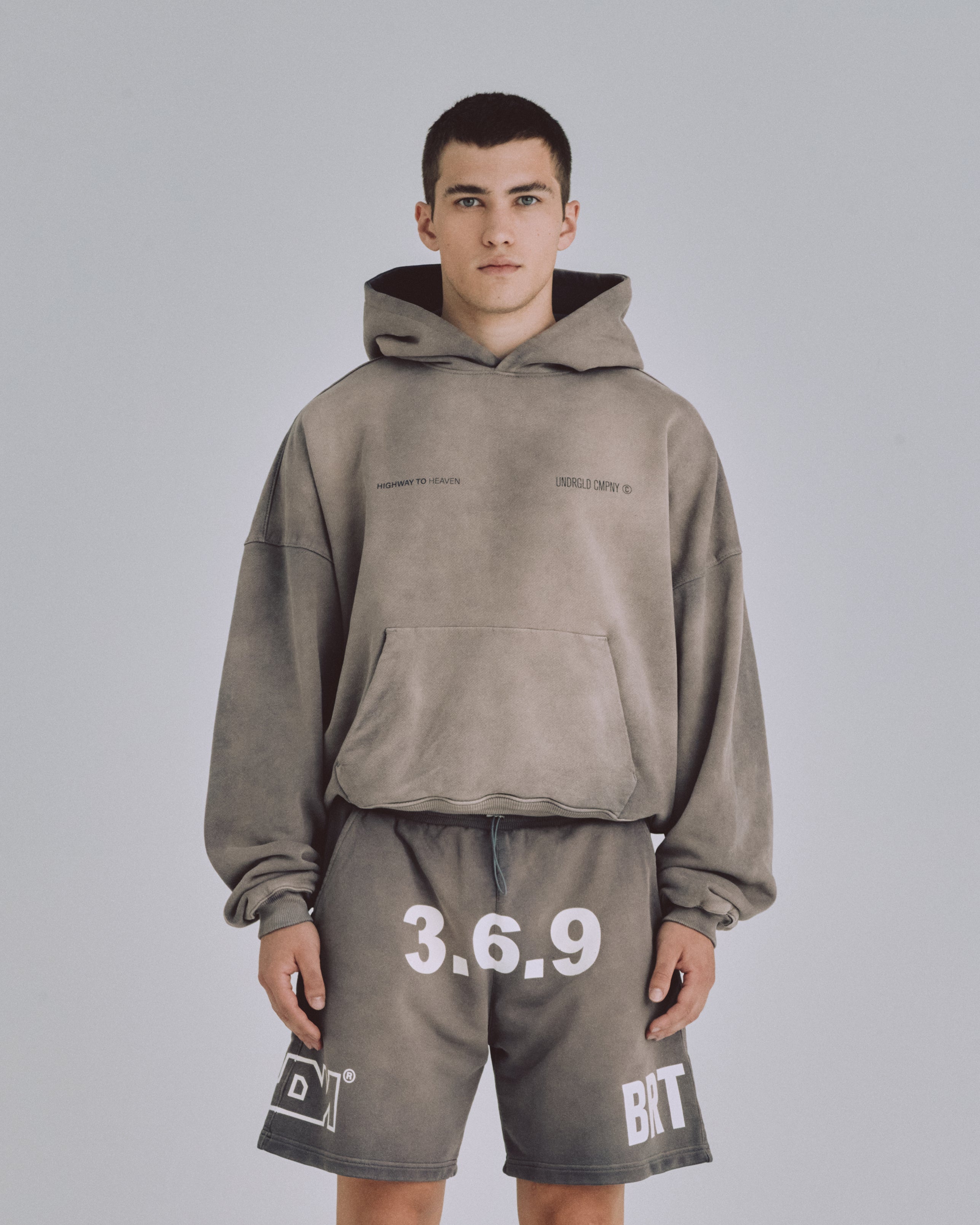 Spring Code Boxy Fit Hoodie Vintage Gray