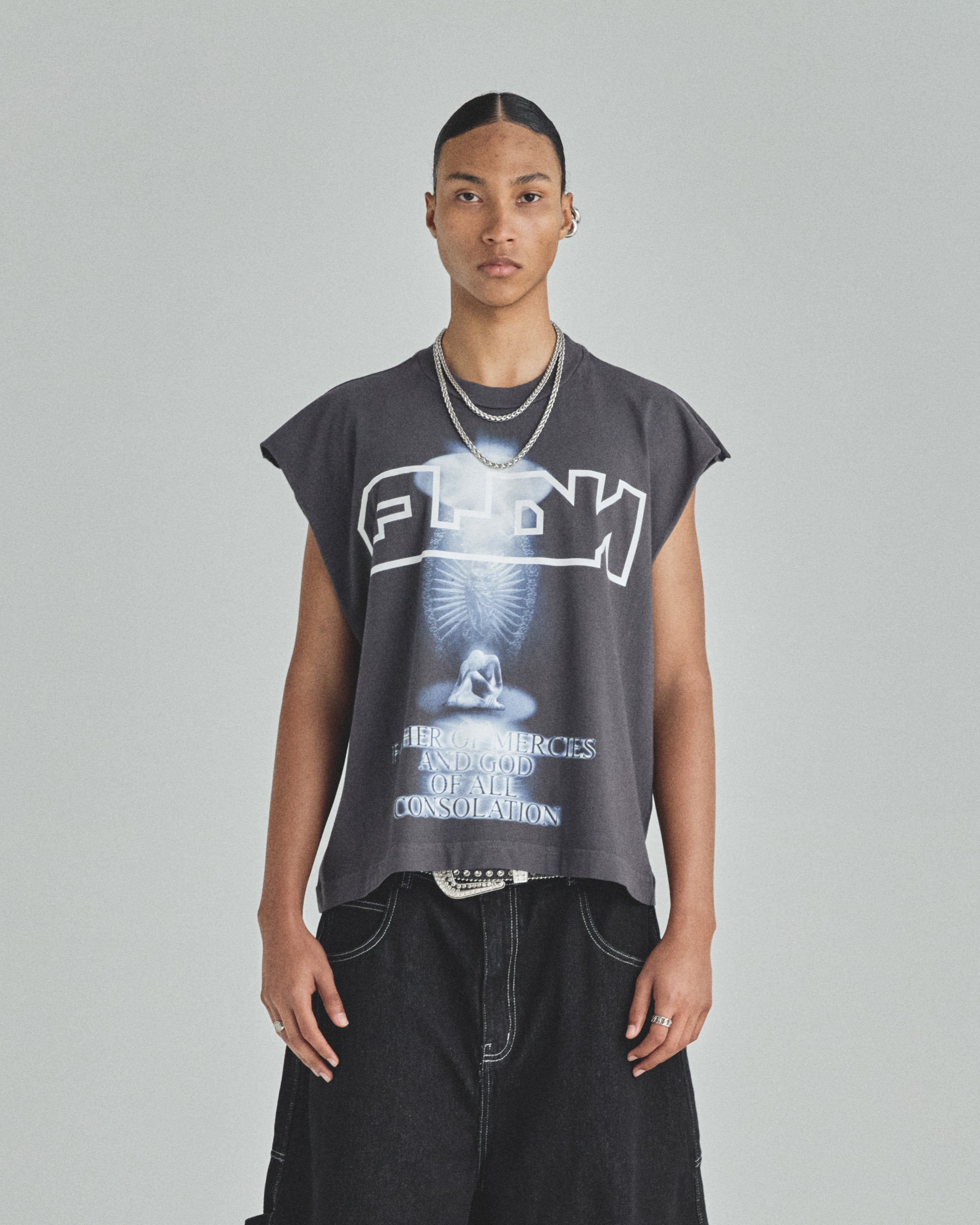 Spring Consolation Sleeveless Tshirt Vintage Gray